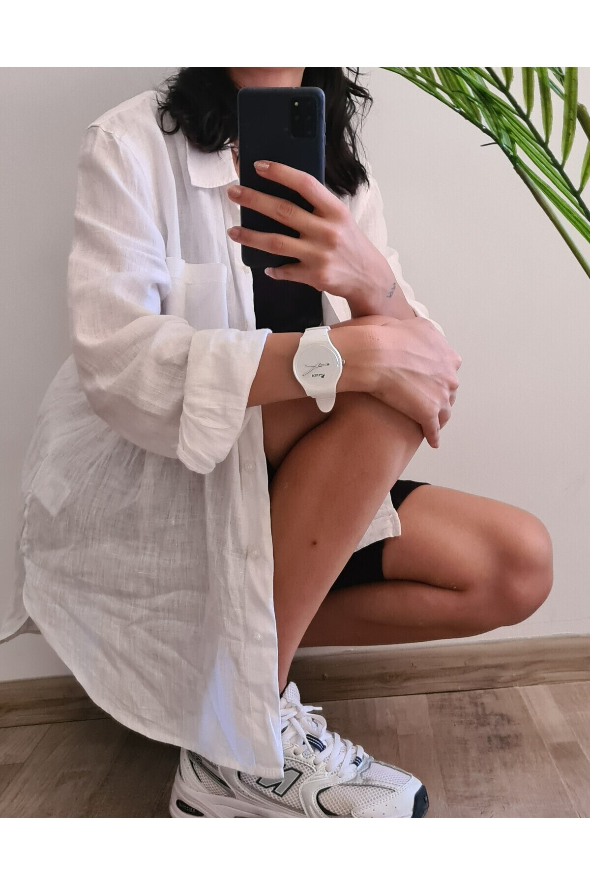 polo air  Unisex Silikon Kordon Gün Ay Takvimli Kol Saati Beyaz Renk Pl-1462b - Görsel 5