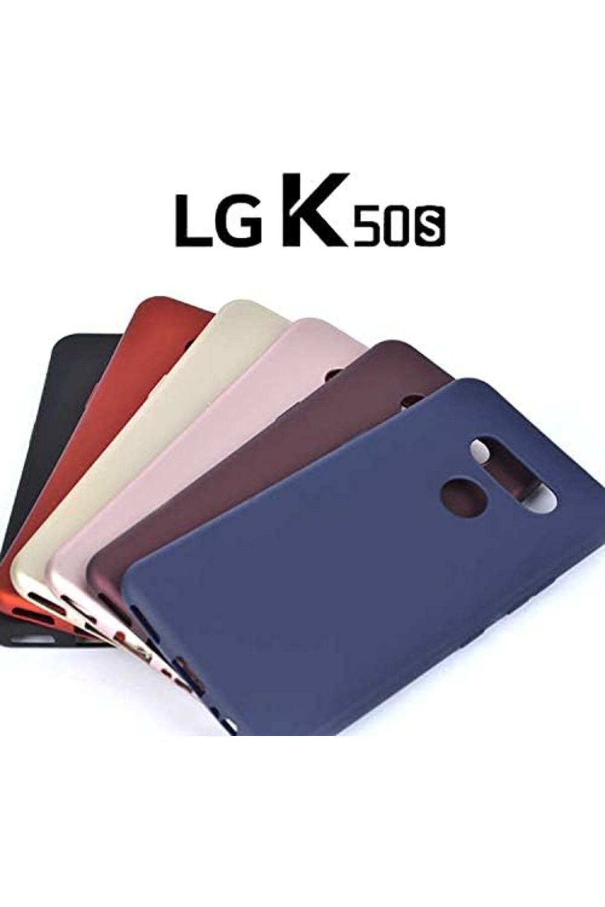 mazıdağı mazzıdağ Matte Silicone LG K50s için Kılıf Rose Gold [K50s ile Uyumlu Kılıf - Rose Gold] new