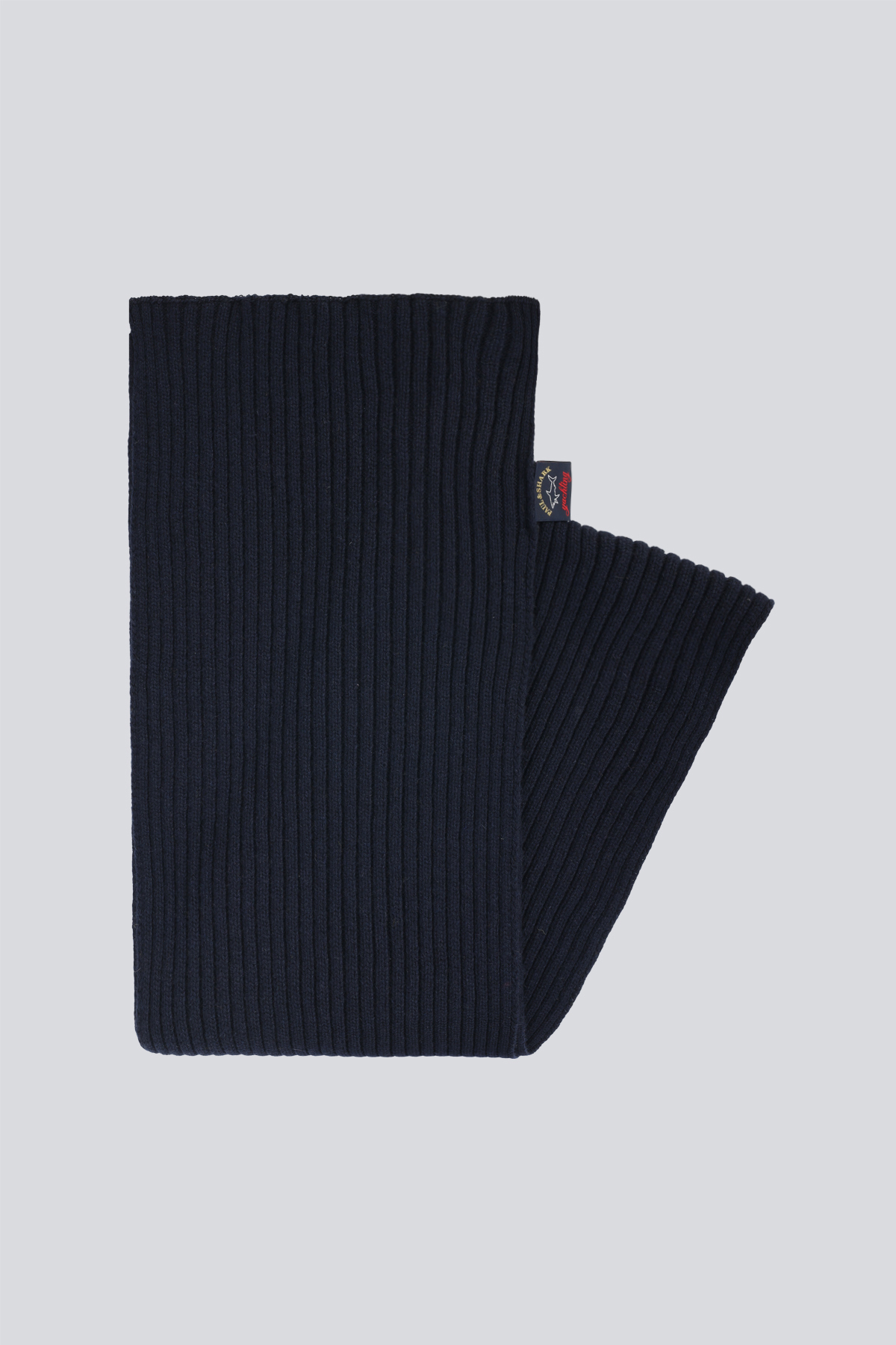 پال اند شارک شال گردن مردانه سرمه‌ای با چاپ لوگوی برند 11317031-050