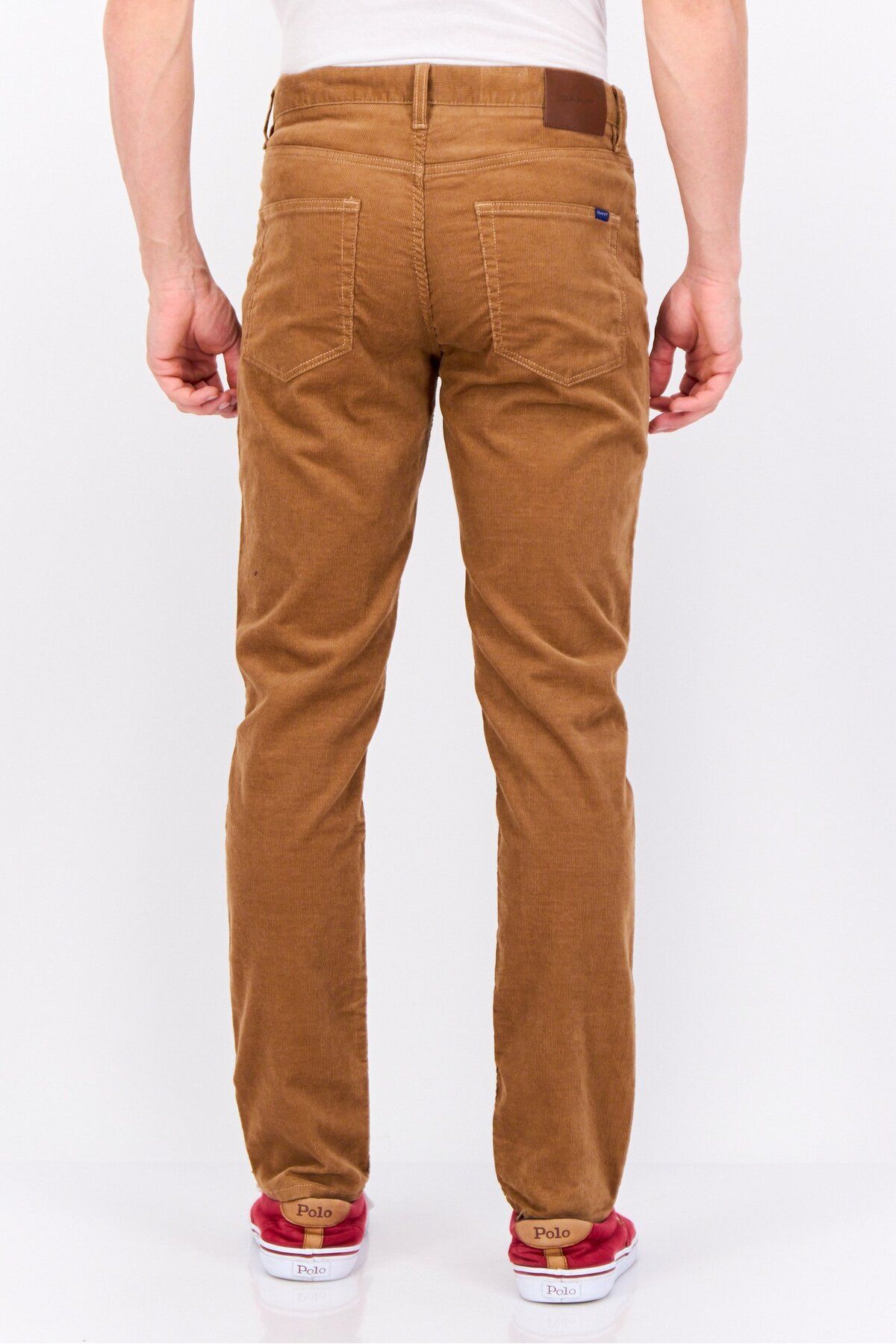 Gant-Men Hayes Mid Rise Corduroy Pants, Brown 2