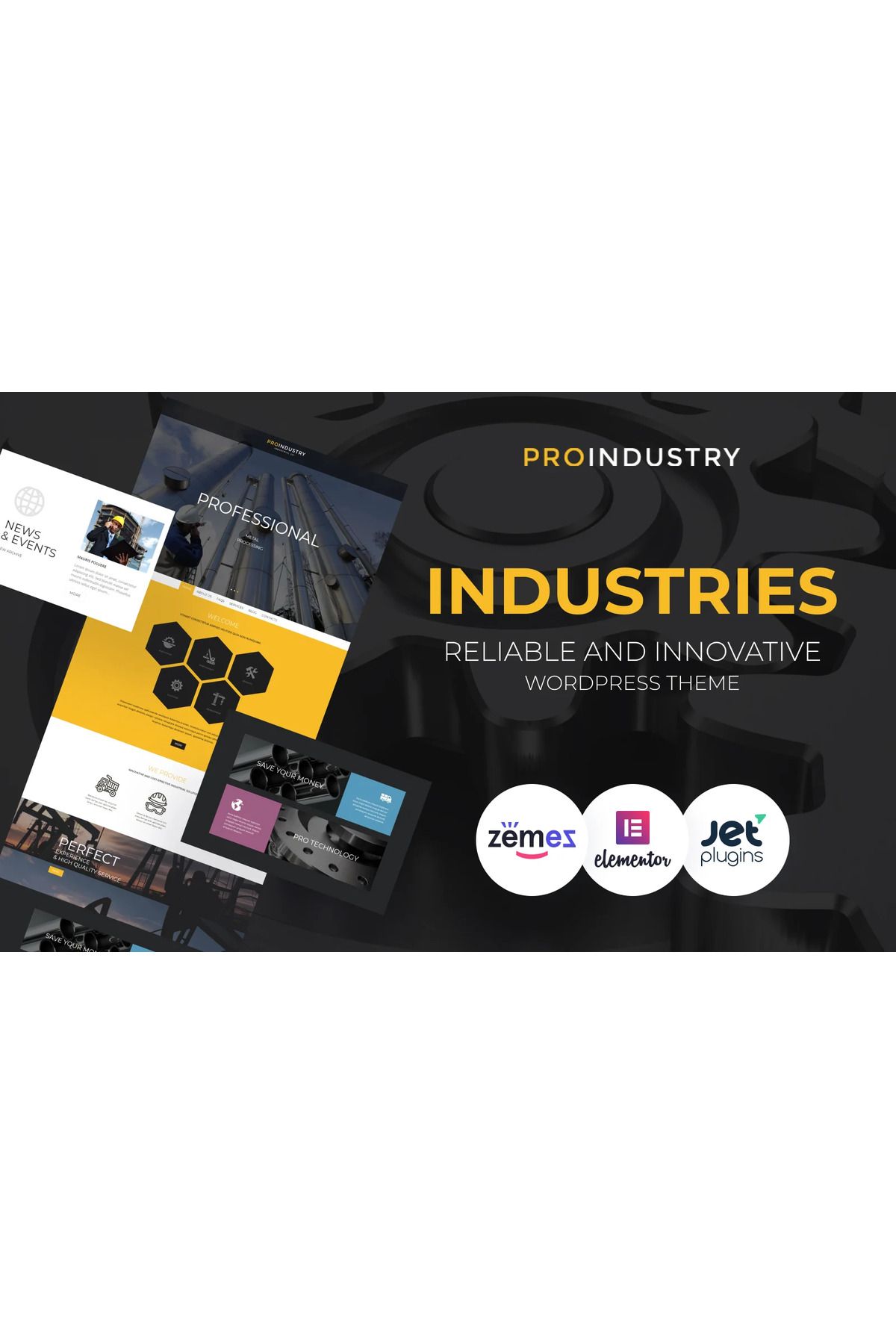 hemen tasarım ProIndustry - Reliable And Innovative Wordpress Teması