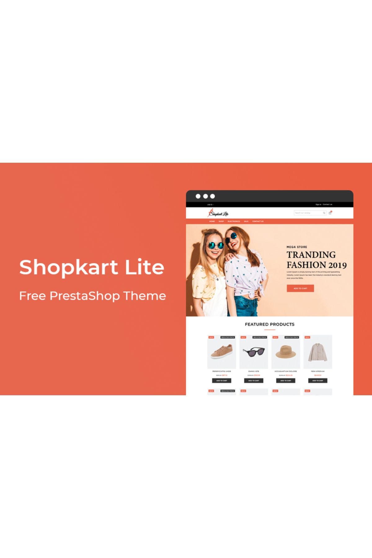 hemen tasarım Shopkart Lite Fashion Store PrestaShop Teması