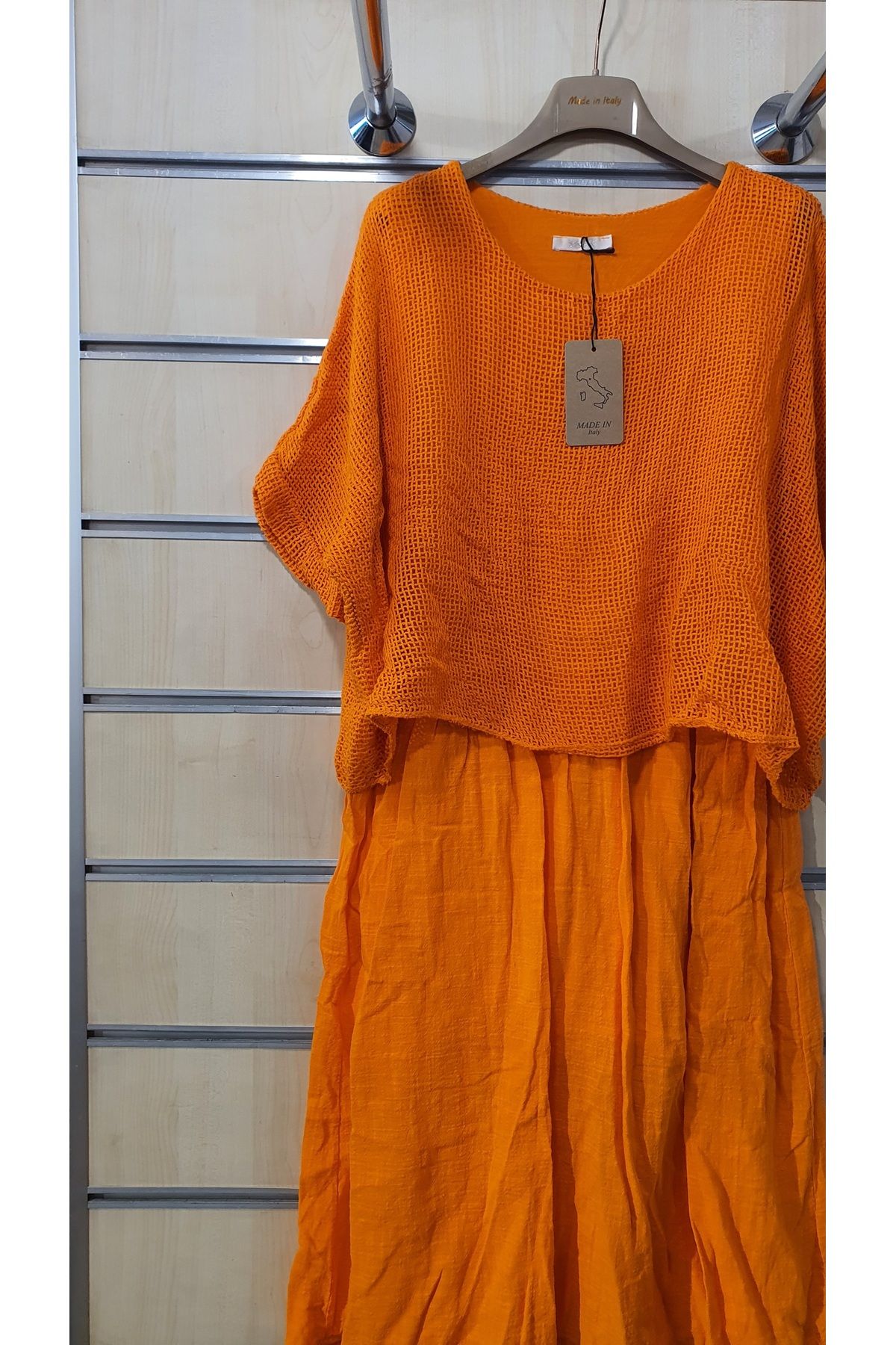 Park Moda-Cotton Dress with Mesh Detail 2