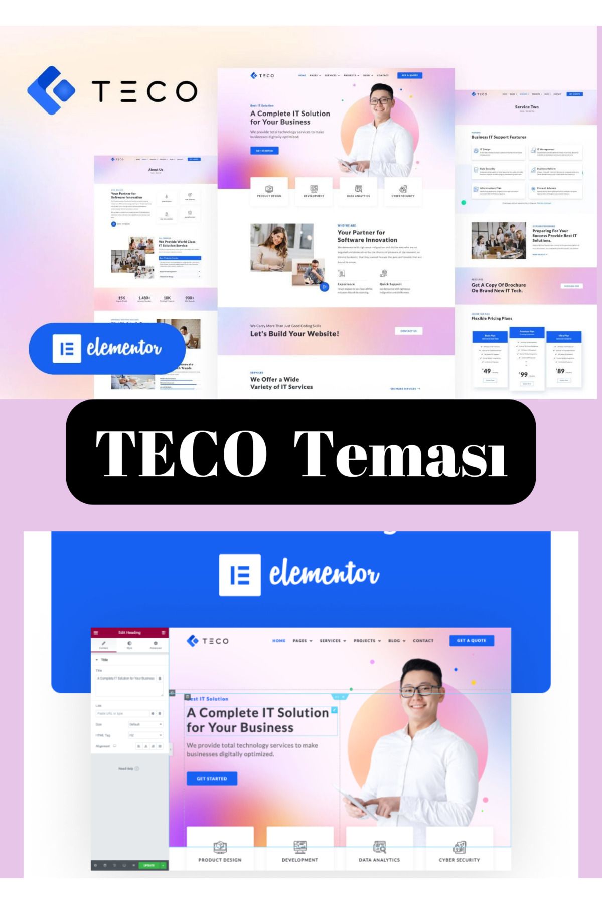 hemen tasarım TECO - IT Wordpress Teması