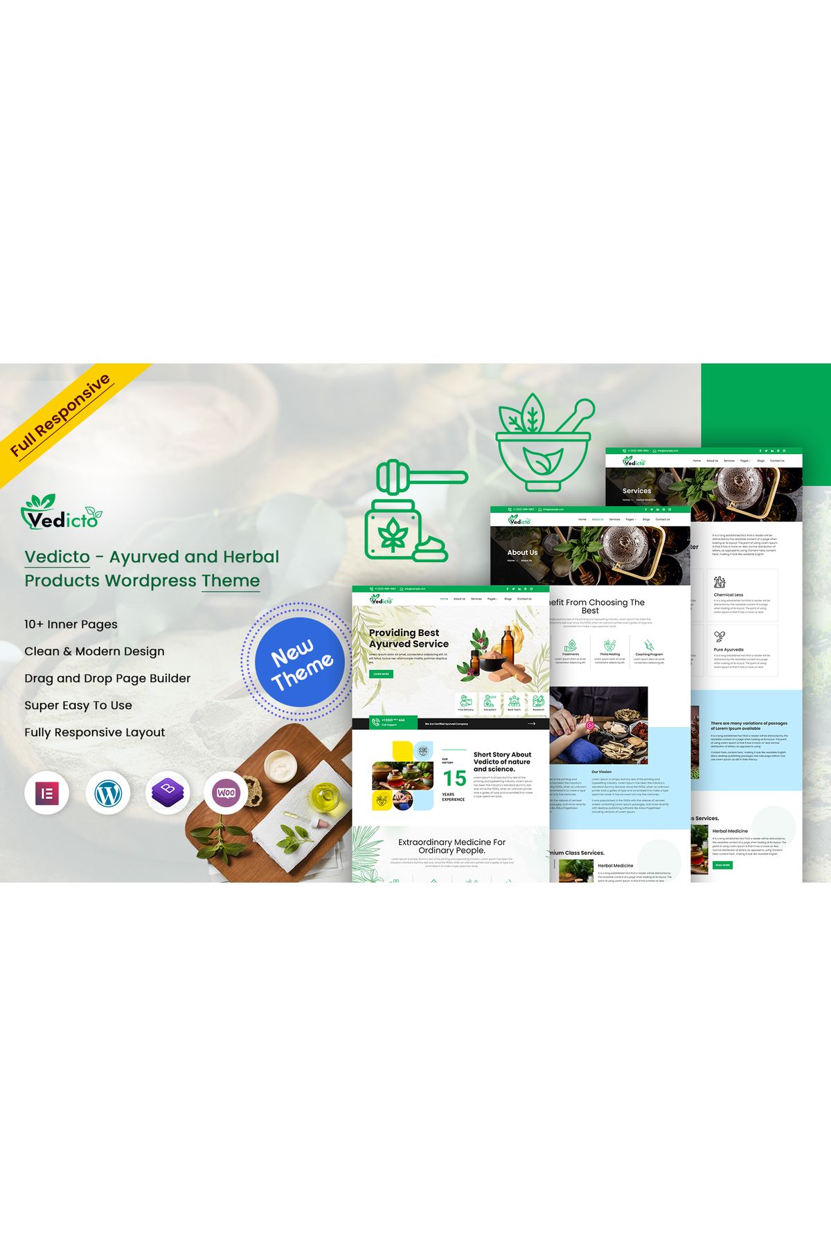 hemen tasarım Vedicto Ayurved and Herbal Products Wordpress Teması