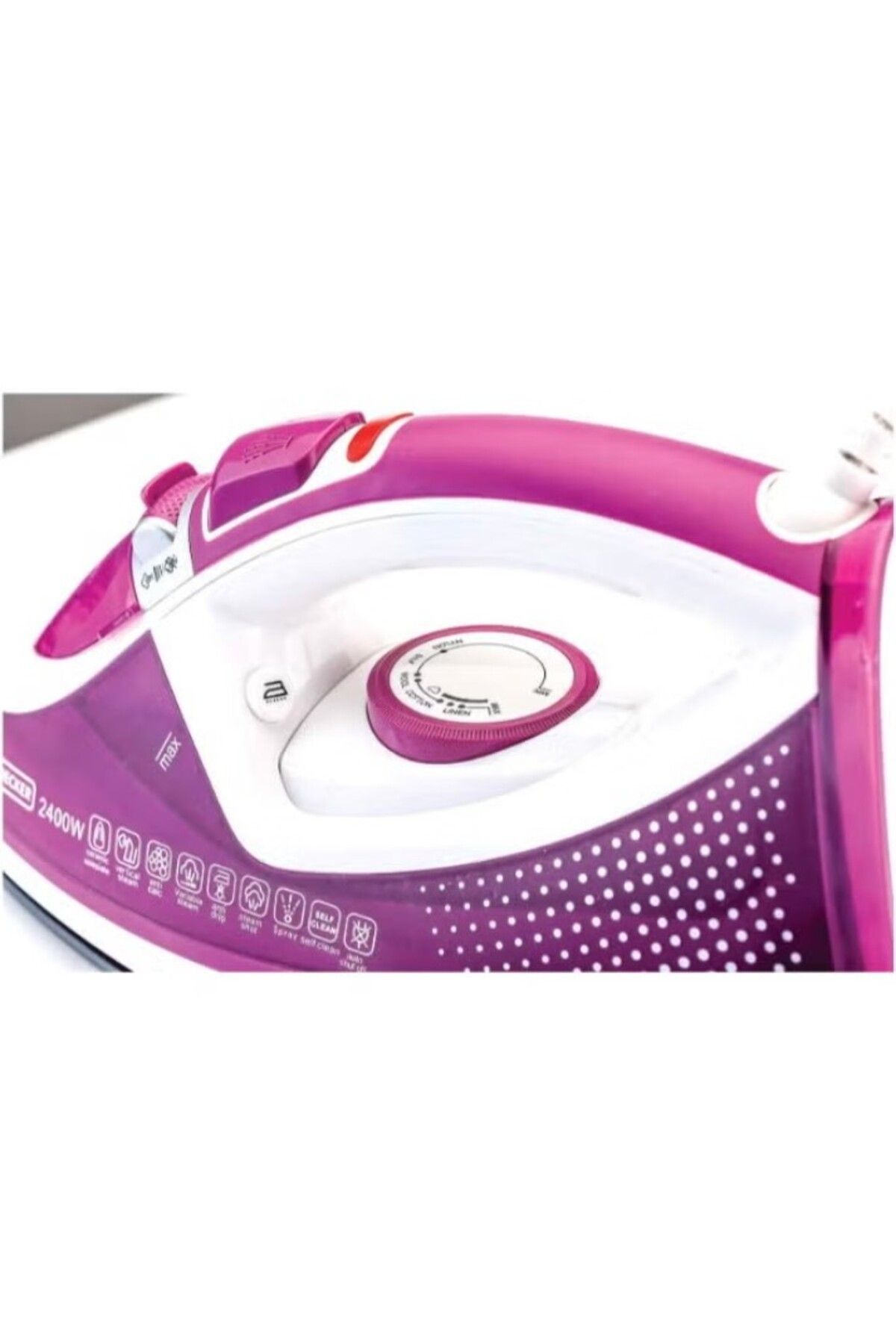 Black&Decker-Steam Iron, Ceramic Soleplate, 2-way Auto Shutoff, Variable Steam Control, Vertical Steam - X2450-b5 6