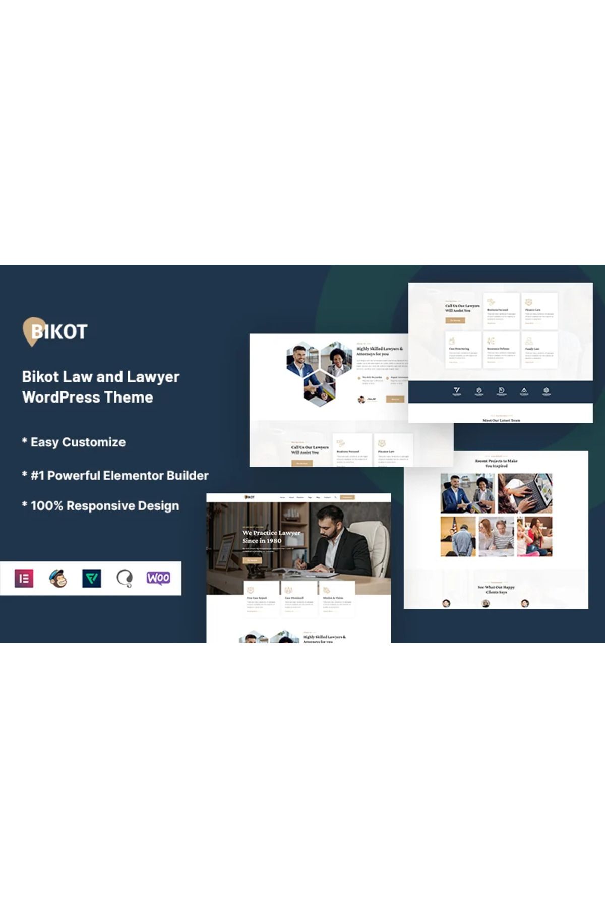hemen tasarım Bikot - Law and Lawyer Wordpress Teması