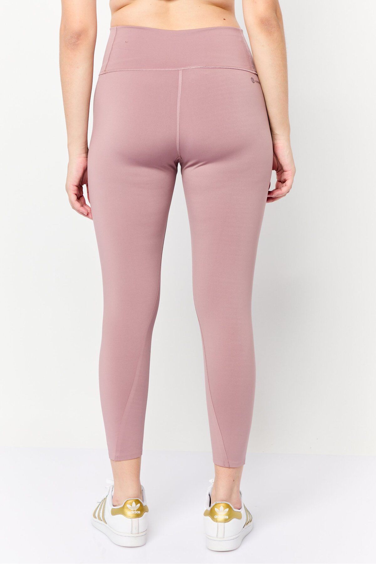 adidas-Women Tight Fit Training Optime Luxe 7/8 Leggings, Mauve 4