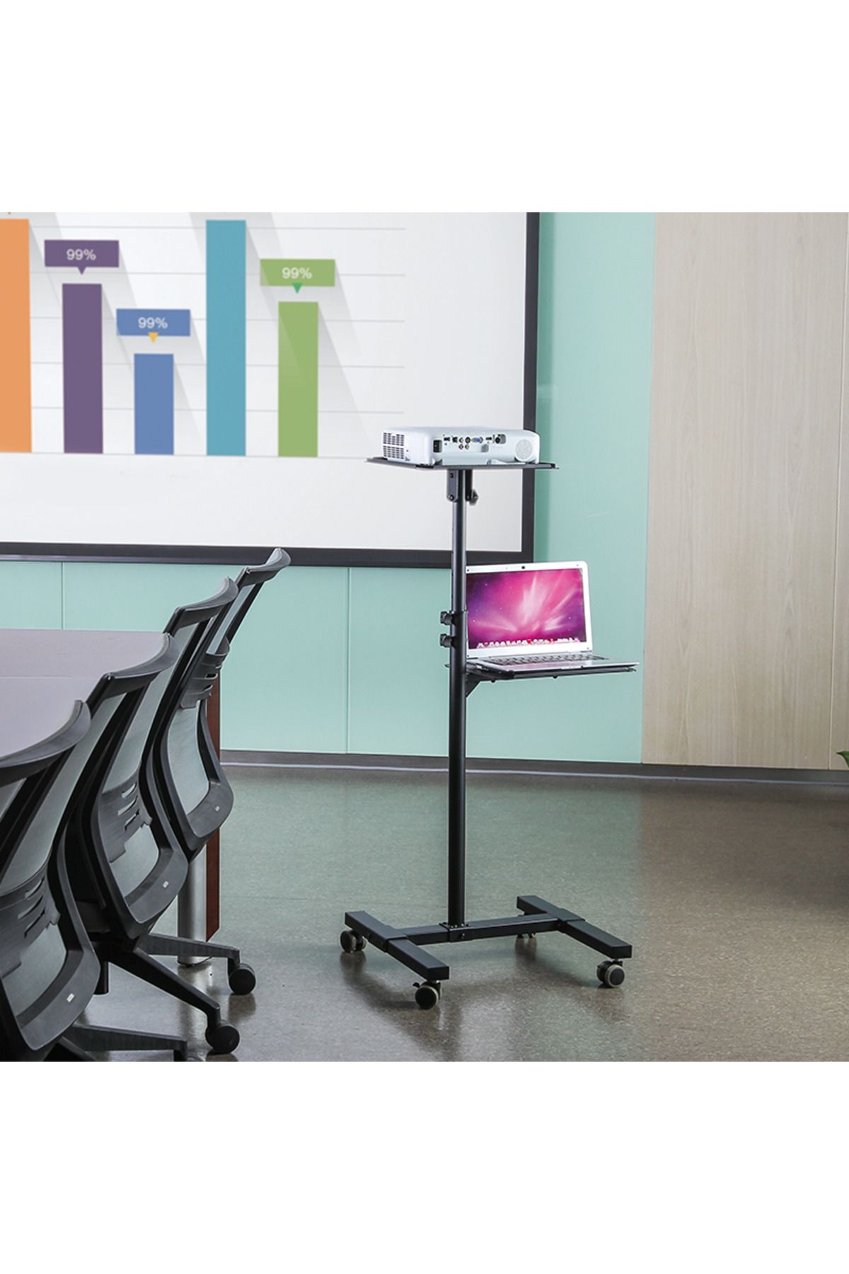 LogiLink-Projector/laptop stand Logilink BP0069, adjustable height 950-1450mm 8