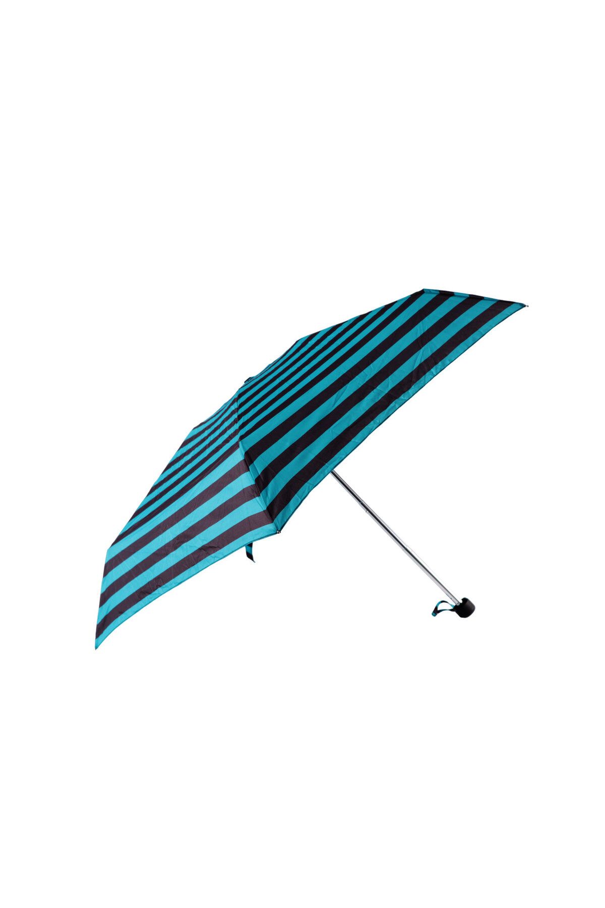 Biggdesign-Biggdesign Moods Up Mini umbrelă cu dungi negre, verzi 4