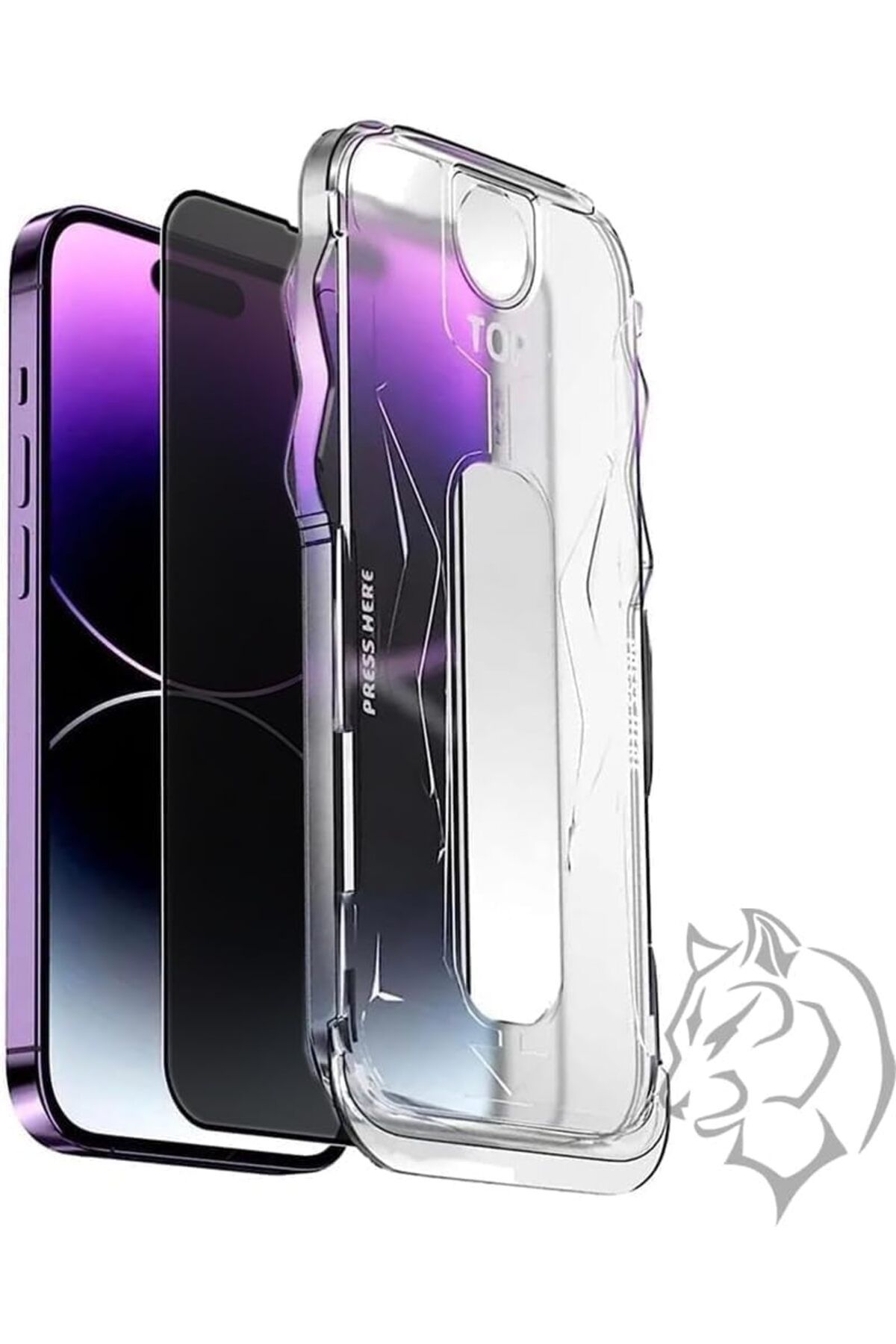 MEGOBİNE WHERE iPhone 14, iPhone 13 Pro ve iPhone 13 (6.1'') İle Uyumlu Hayalet Ekran Hizalama Aparatlı ve