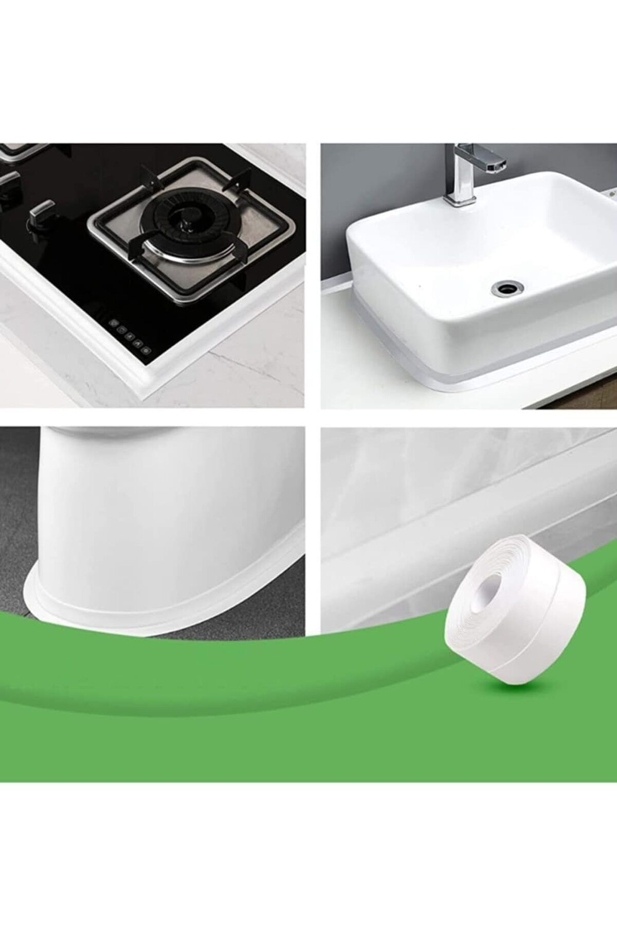 STOREMAX ekn Sızdırmazlık Bandı Lavabo Bantı Banyo Mutfak Lavabo Küvet Duş Teknesi Su Geçirmez Kenar
