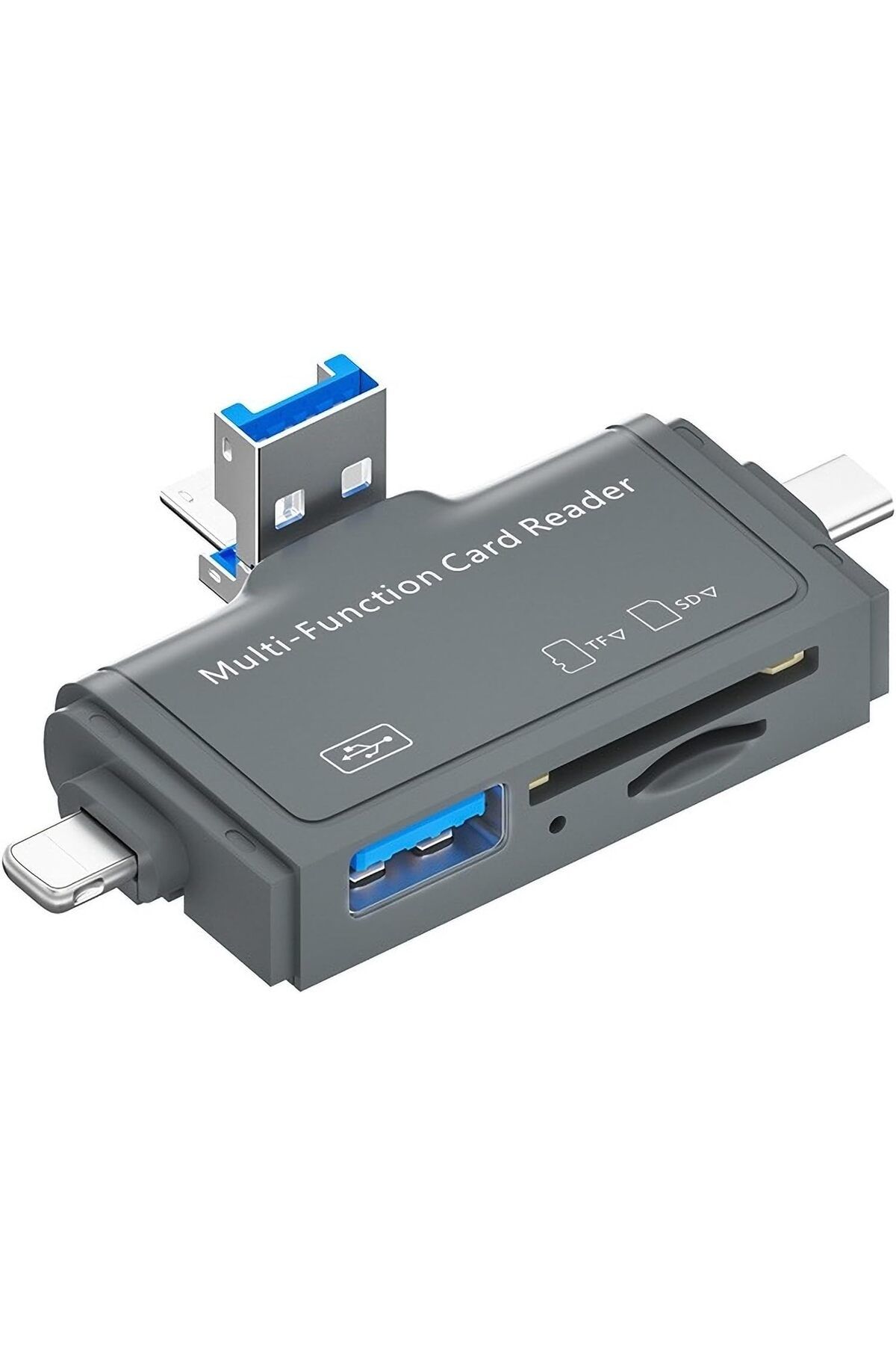 KDROĞLU KDROGLU Usb Ligtning iphone ile uyumlu - iPad ile Uyumlu ve Type-c Girişli Kart Okuyucu Multi OTG U