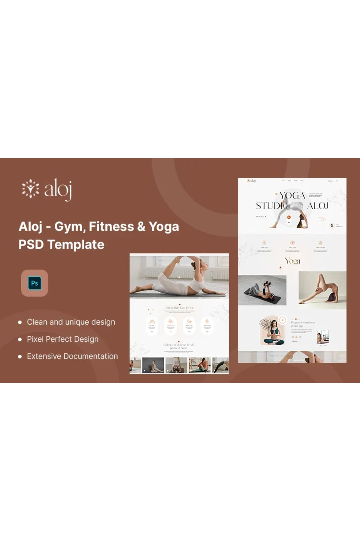 hemen tasarım Aloj- Gym, Fitness & Yoga PSD Teması