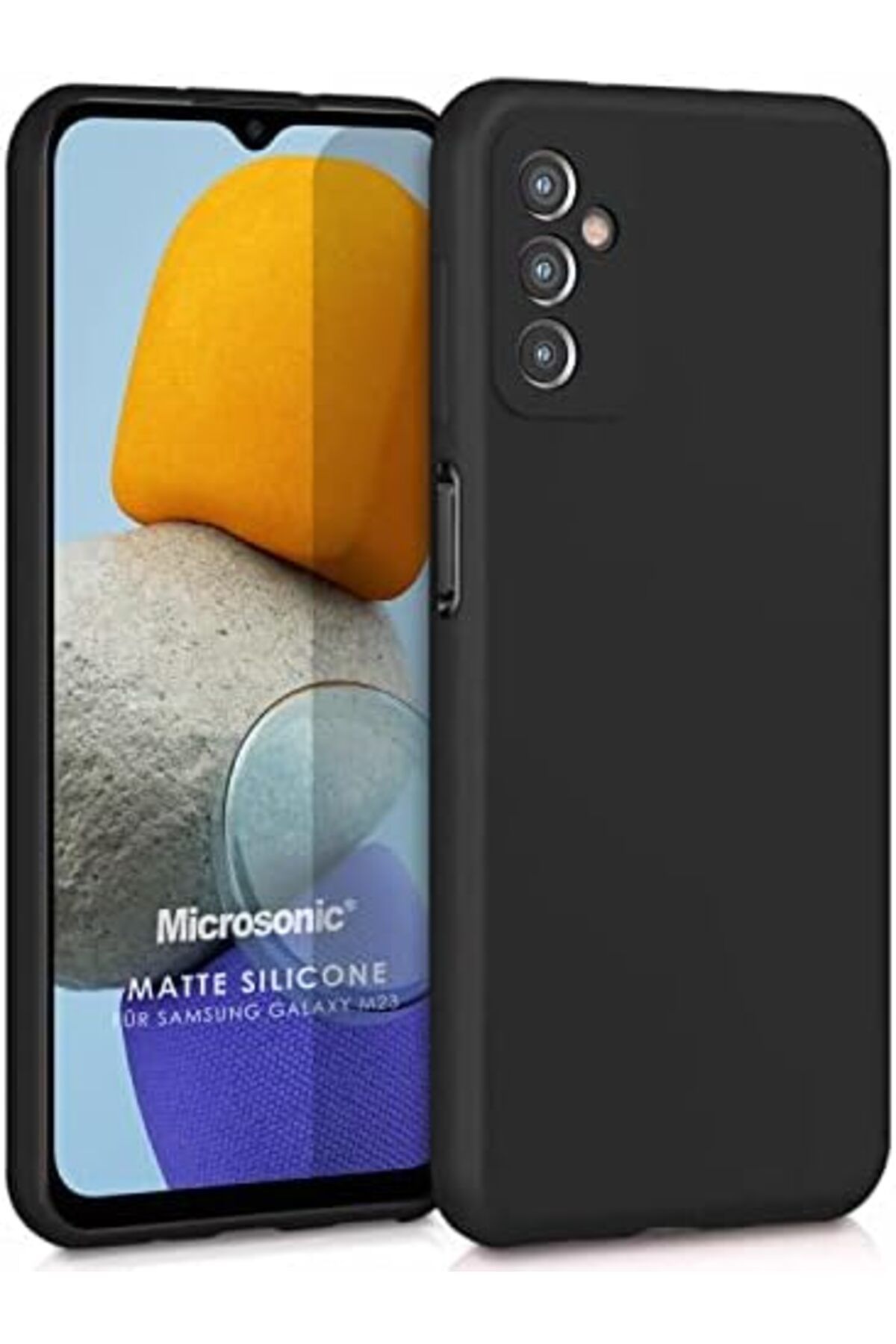 MEGOBİNE WHERE Matte Silicone Galaxy M23 için Kılıf Siyah [Galaxy M23 ile Uyumlu Kılıf - Siyah] ZTML SY