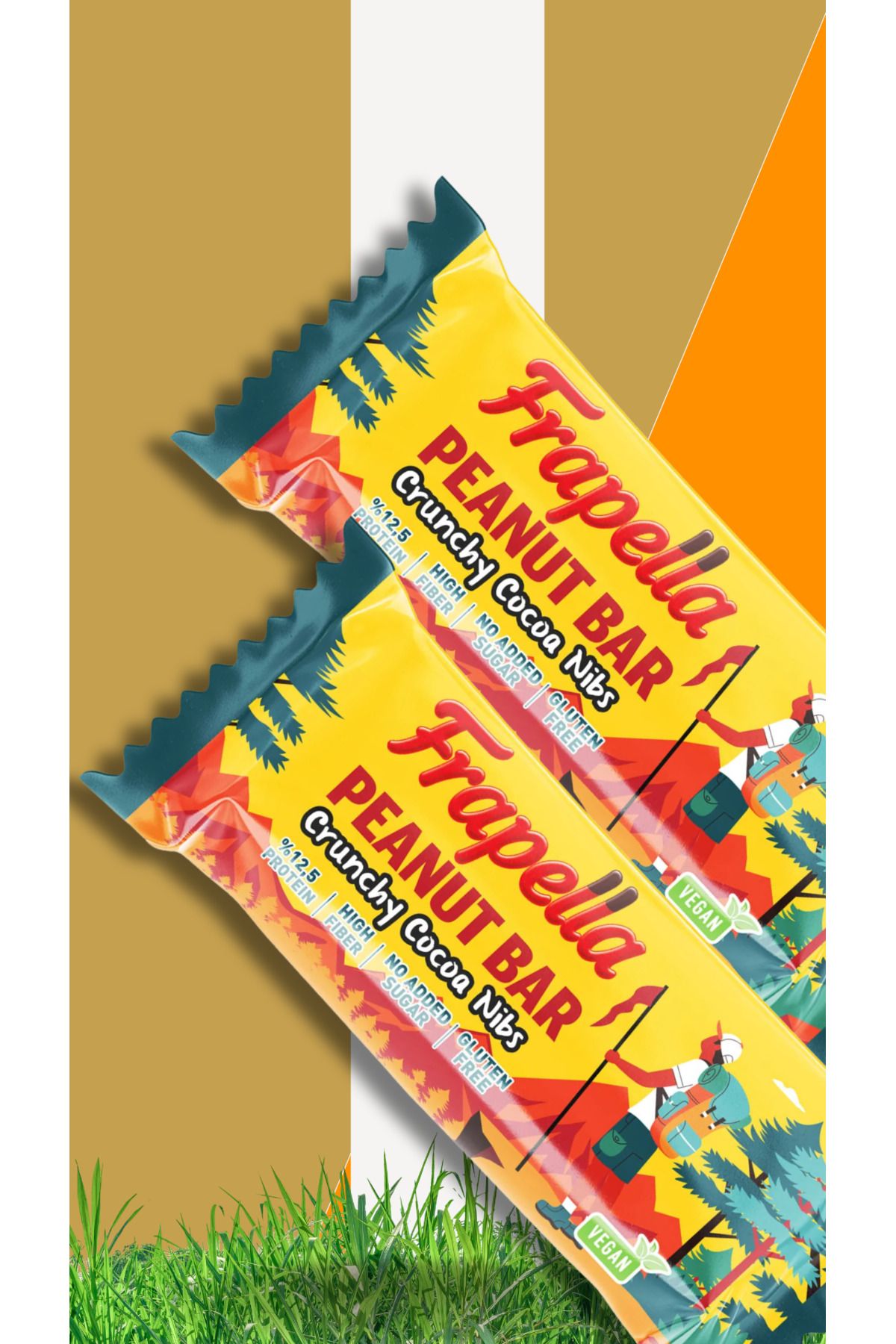 Frapella-أعواد الكاكاو وشريط الفول السوداني بالكاكاو نباتي 40 جرام. × 12 قطعة 4