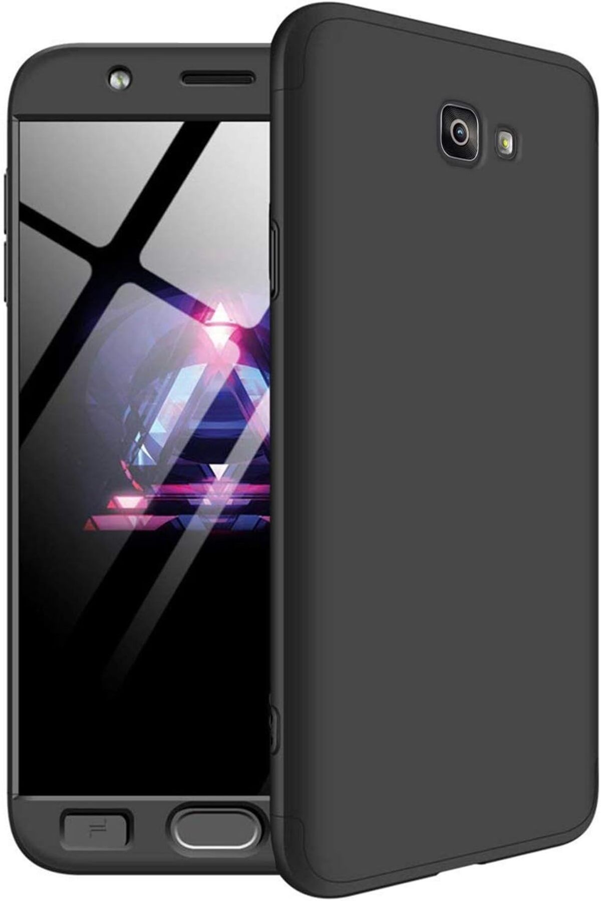 KDROĞLU KDROGLU Galaxy J7 Prime Kılıf Double Dip 360 Protective Siyah New Desing 1109836