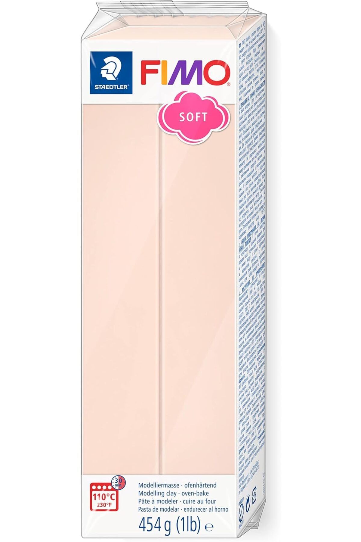 DERİK Eser Fimo 802143 Soft Modelleme Kili 454 gr Soluk Pembe Işık DRK 1107872