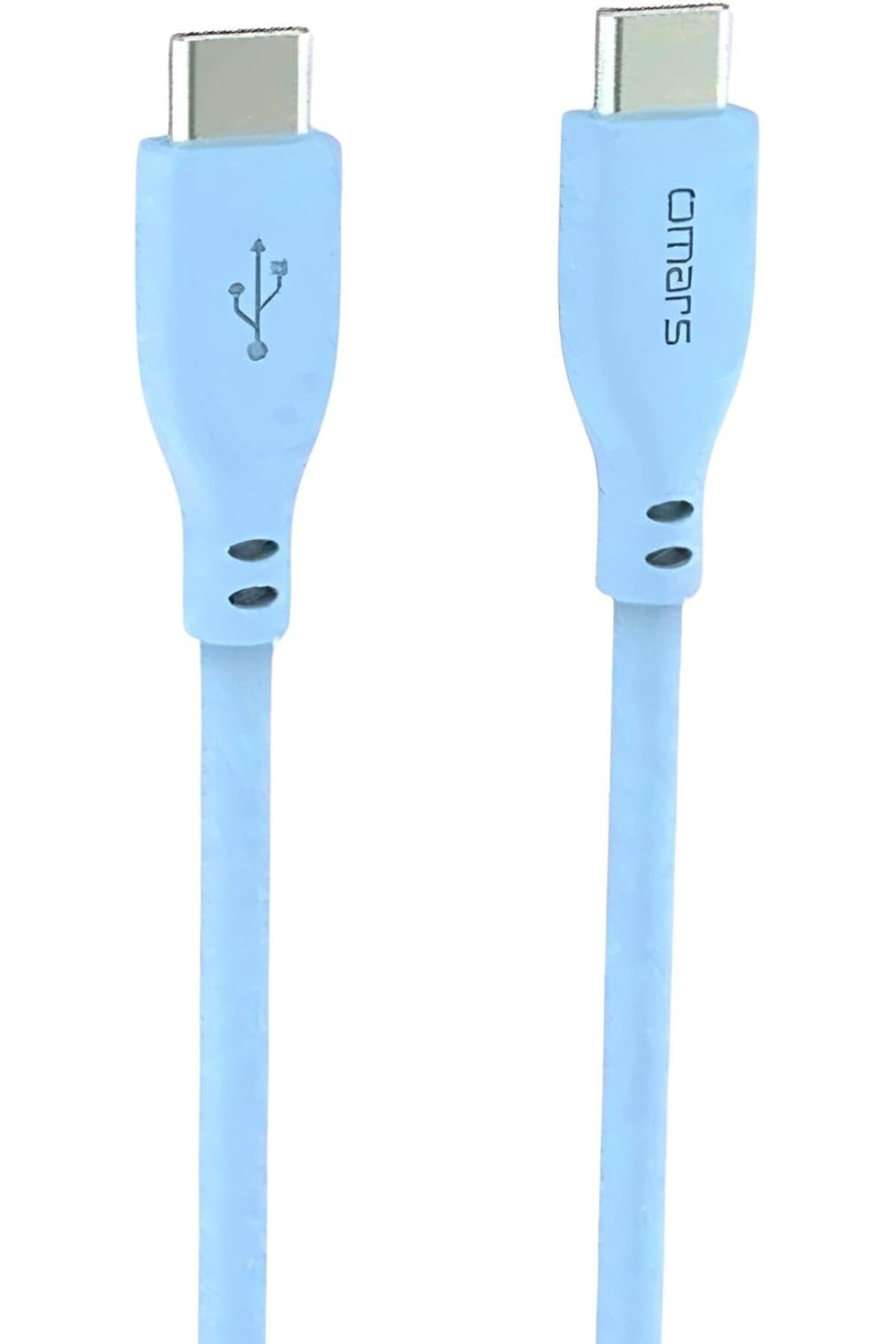 MEGOBİNE WHERE Type-C to Type-C Silikon PD Hızlı Şarj Kablosu Mavi ZTML SYFT 1139610