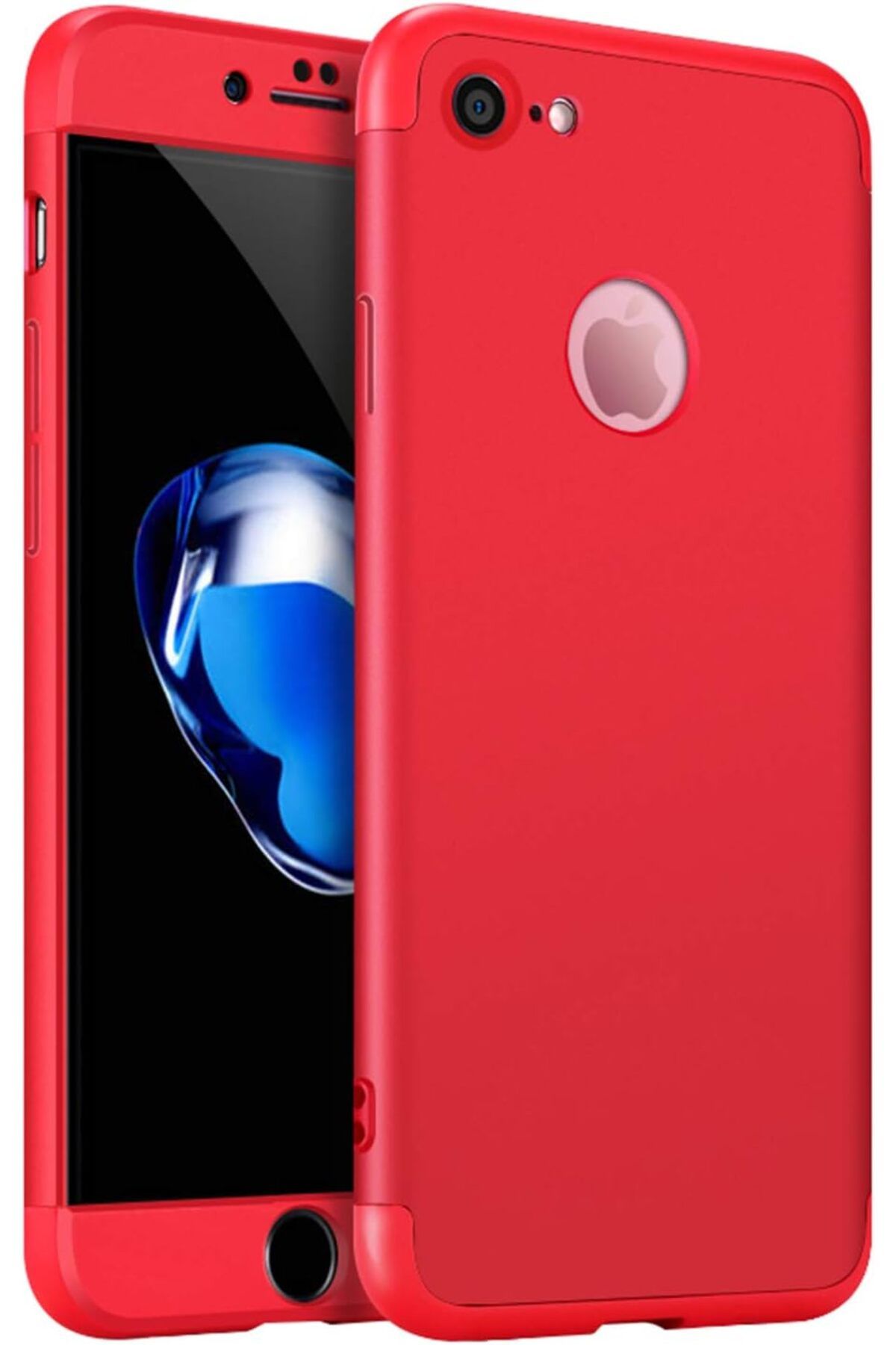 mazıdağı mazzıdağ iPhone 6S Plus için Kılıf Double Dip 360 Protective Kırmızı [iPhone 6S Plus ile Uyu
