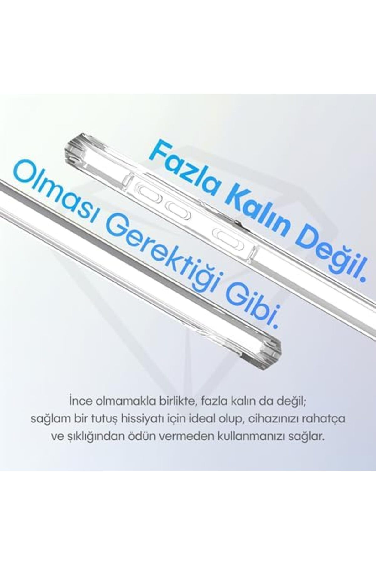 DERİK Galaxy S24 uyumlu Crystal Armor Serisi Şok Emici Yumuşak Silikon Kenar Arkası Sert Polikarbona
