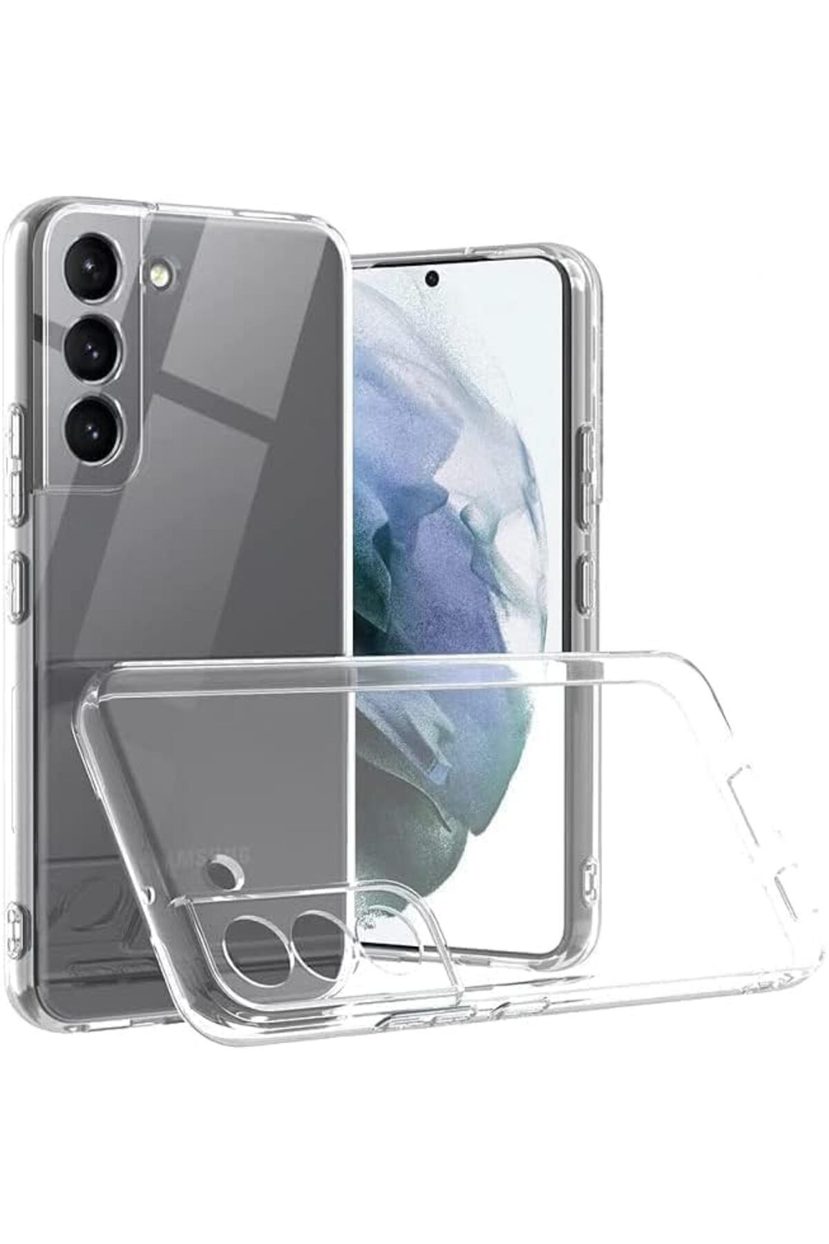 DERİK dsr Galaxy S21 FE Uyumlu Kamera Korumalı Darbe Önleyici Ultra Slim TPU Şeffaf Silikon Kılıf (Ş