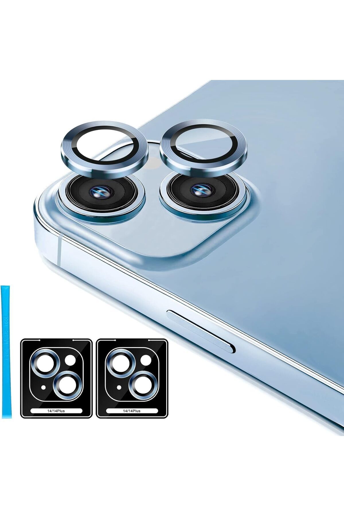 DERİK Eser iPhone 15 iPhone 15 Plus için Kamera Lens Koruyucu Kamera Koruyucu Ultra İnce Yüksek Kalitel