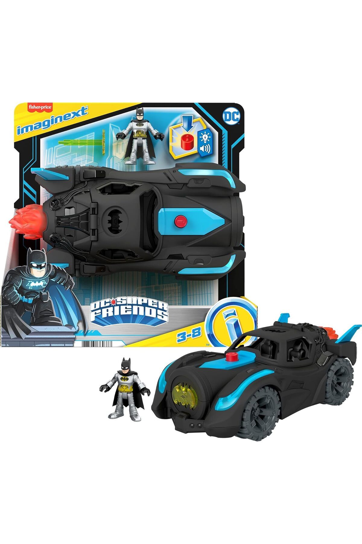 KDROĞLU KDROGLU Price Imaginext® DC Super Friends™ Işıklı Ve Sesli Batmobil™ New Desing 1109836