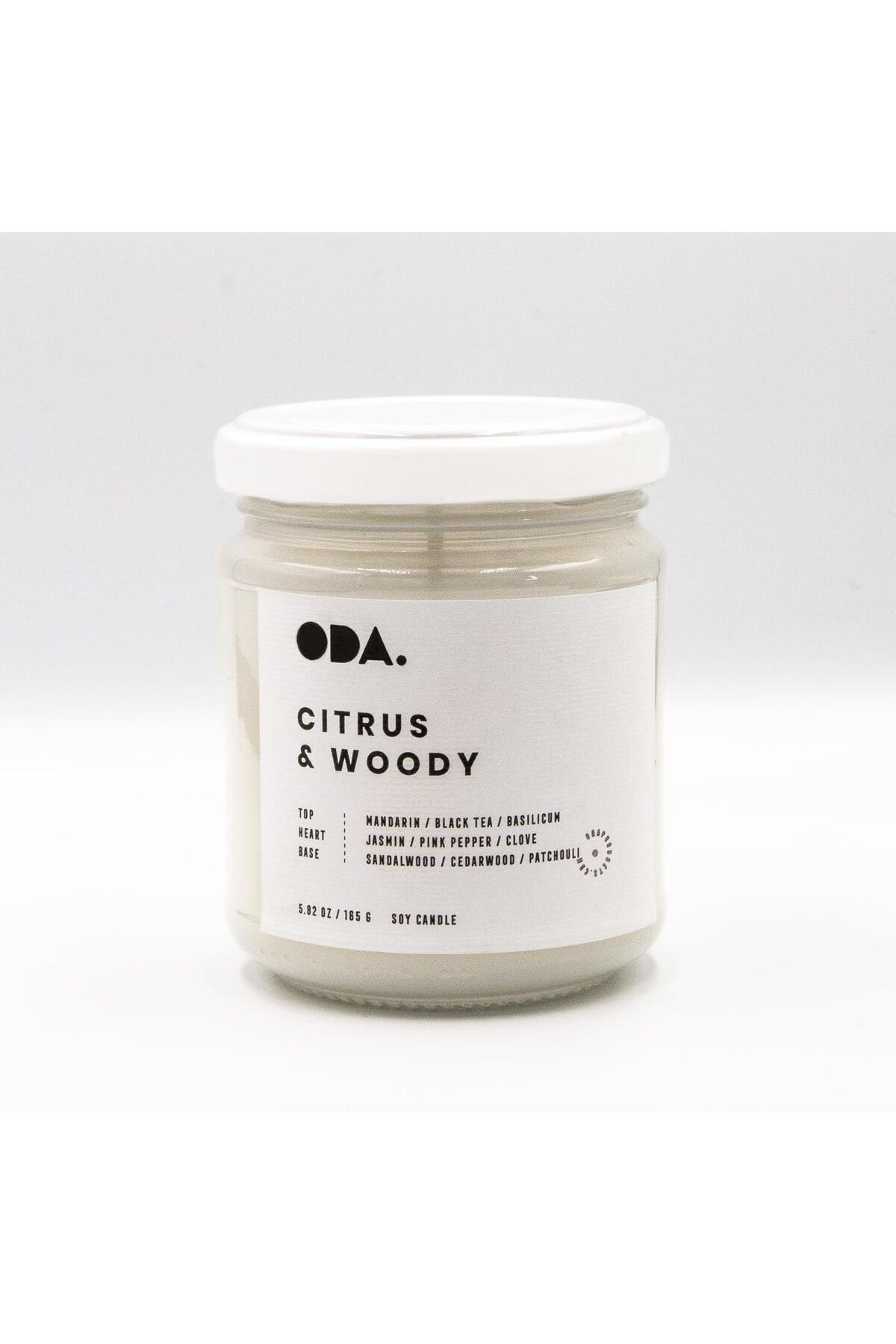 DERİK Eser Citrus & Woody - Narenciye & Odunsu Kokulu Dekoratif Beyaz Kapaklı Kavanoz Soya Mumu I