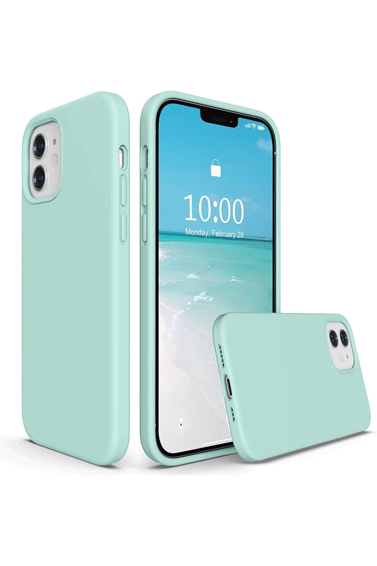 KDROĞLU plamystical me-likee iPhone 12-12 Pro ile Uyumlu Silikon Kılıfı Mikro Fiber Astarlı Darbeye Day