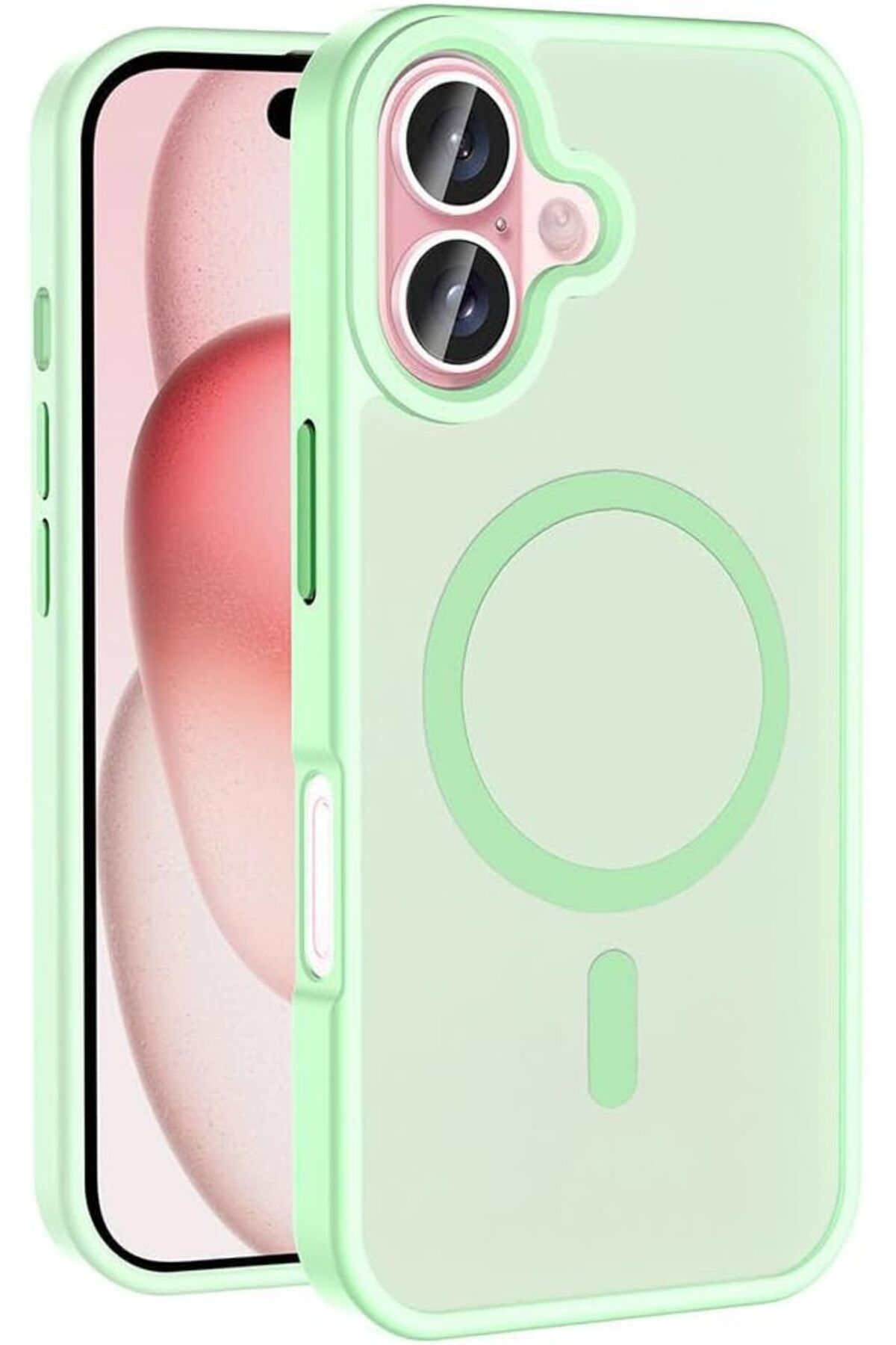 DERİK dsr İle Uyumlu iPhone 16 Plus Kılıf Magsafe Şarj Özellikli Mat Arka Yüzey ZORE Sio Kapak Açı