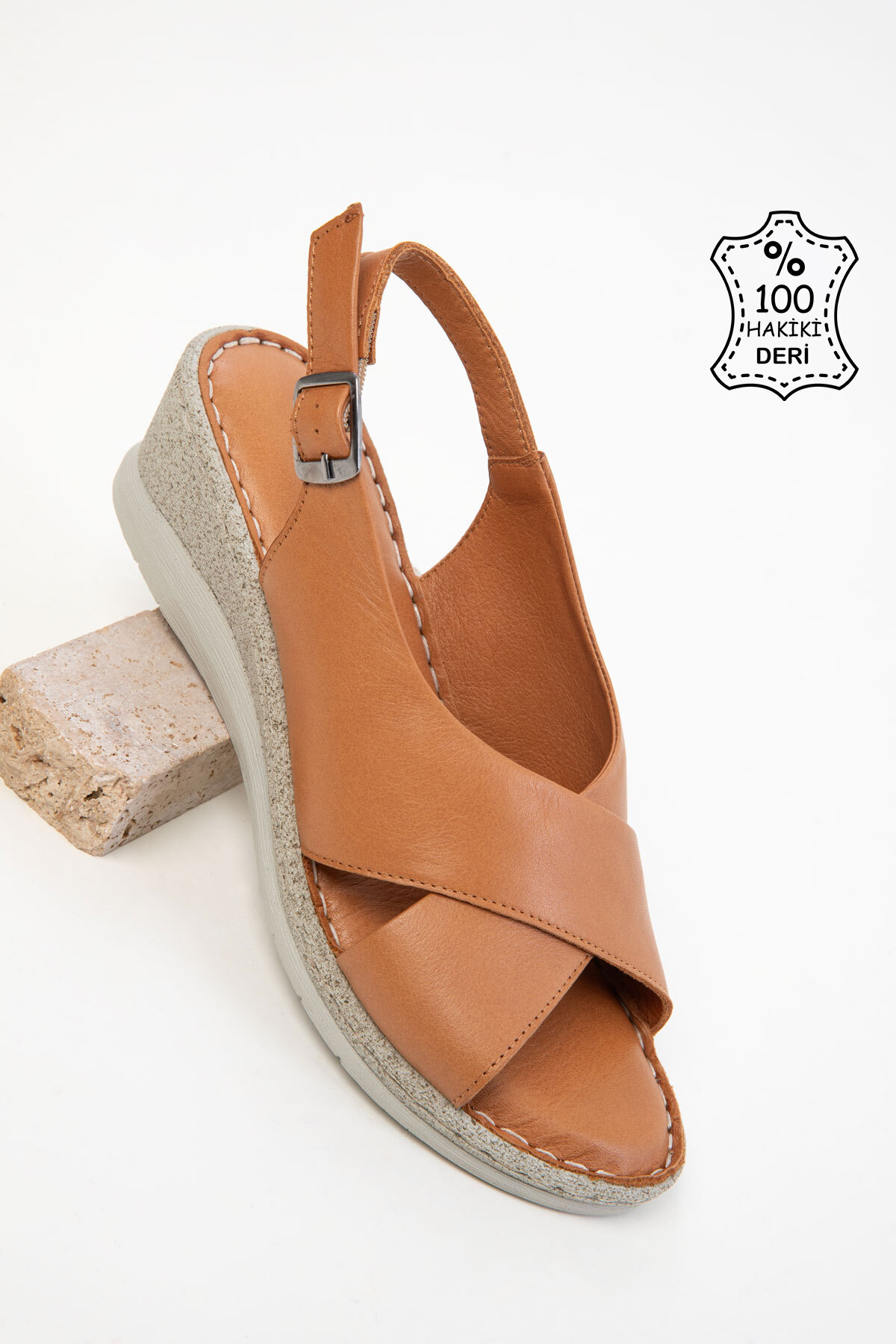 صندل زنانه قهوه ای SOHO | 20545 اورجینال - تصویر 5