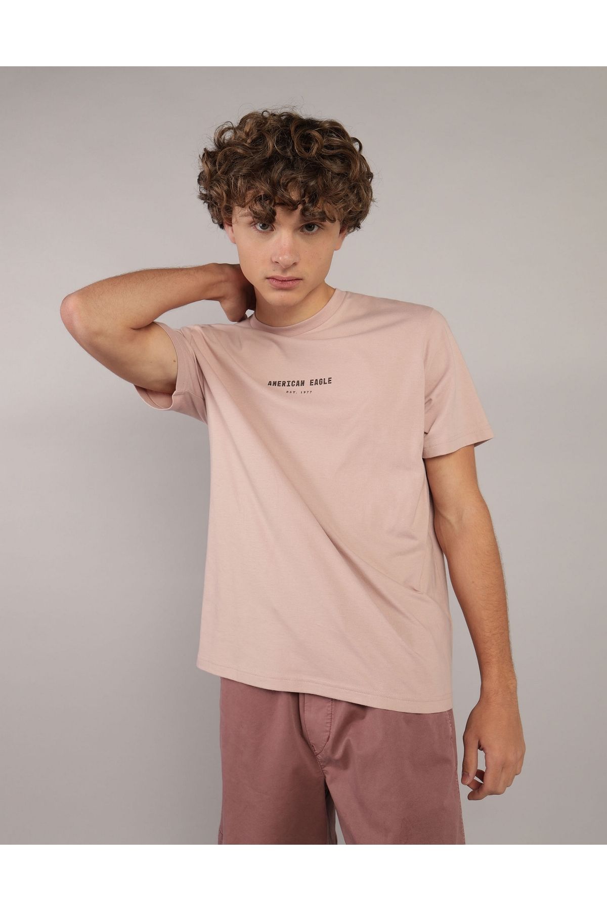 AMERICAN EAGLE-تي شيرت برسومات شعار AE 3