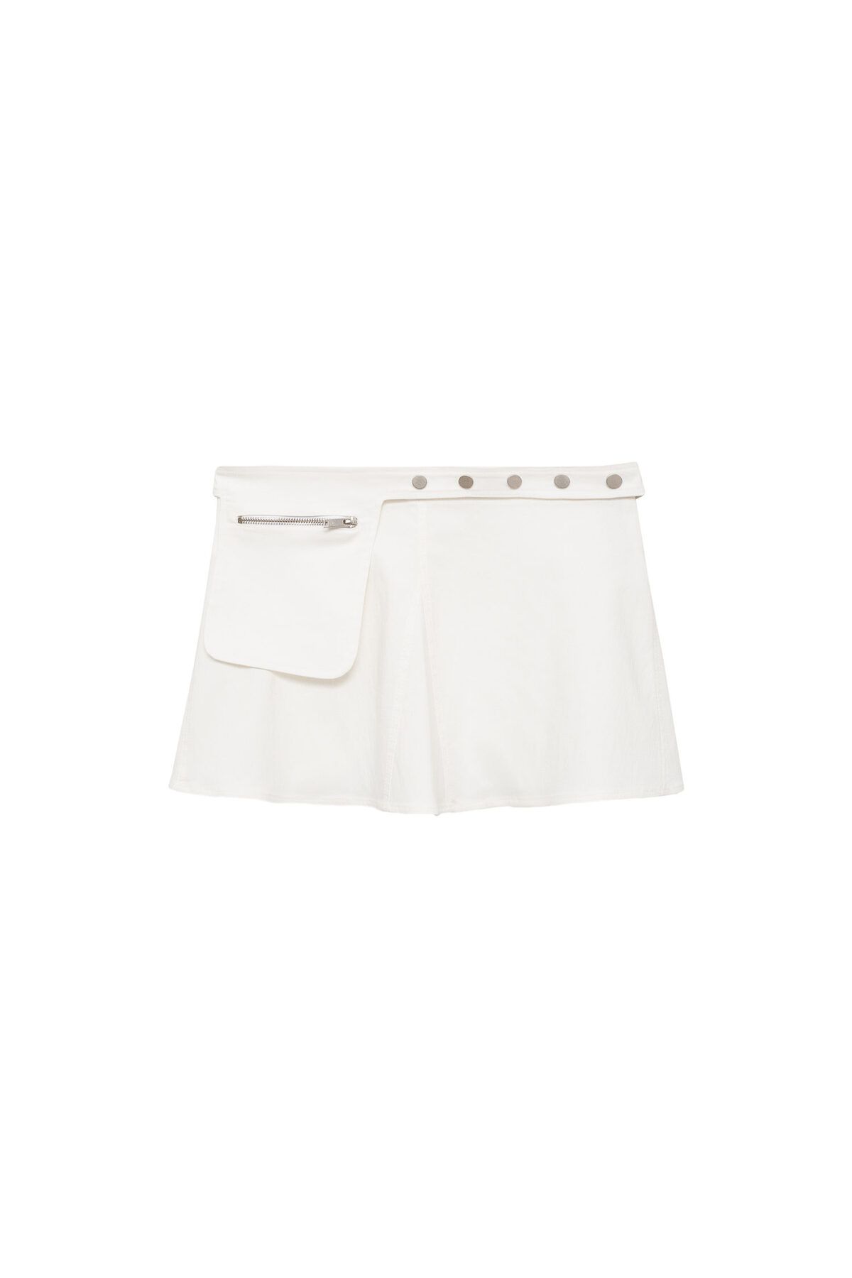 MANGO Woman-Off-White Women's Skirt 77060629 5