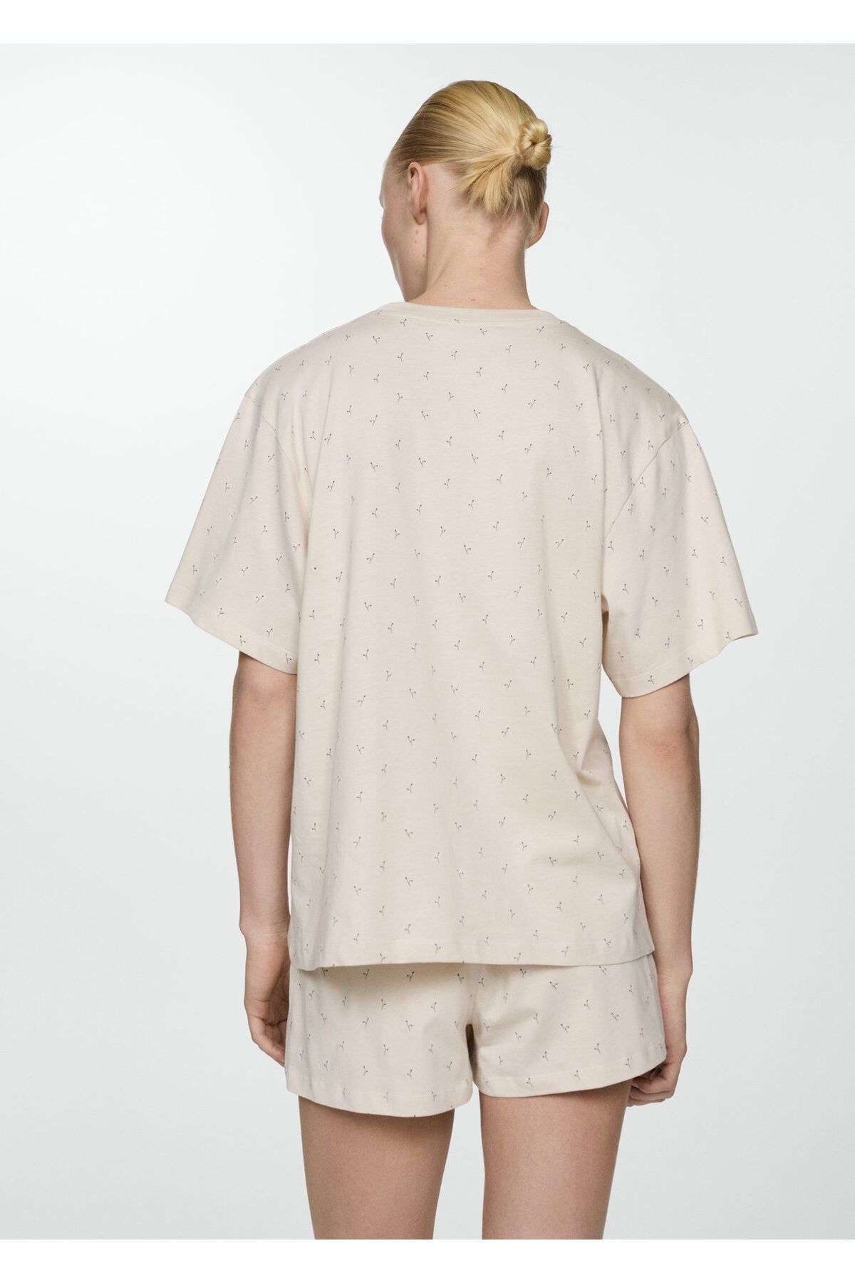 MANGO Woman-Off-White Damen-Pyjamahose 77050272 6