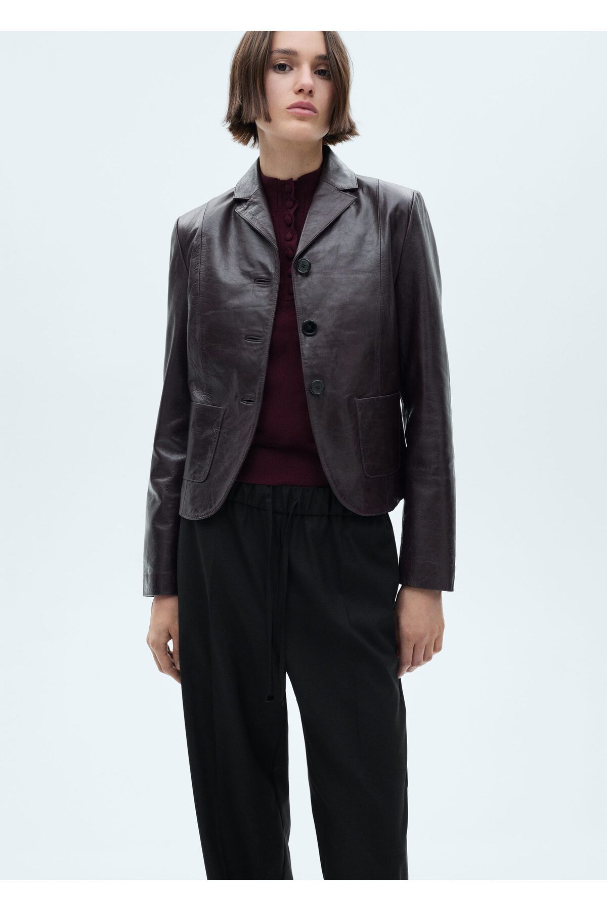 MANGO-Black Women's Pants 77035663 1