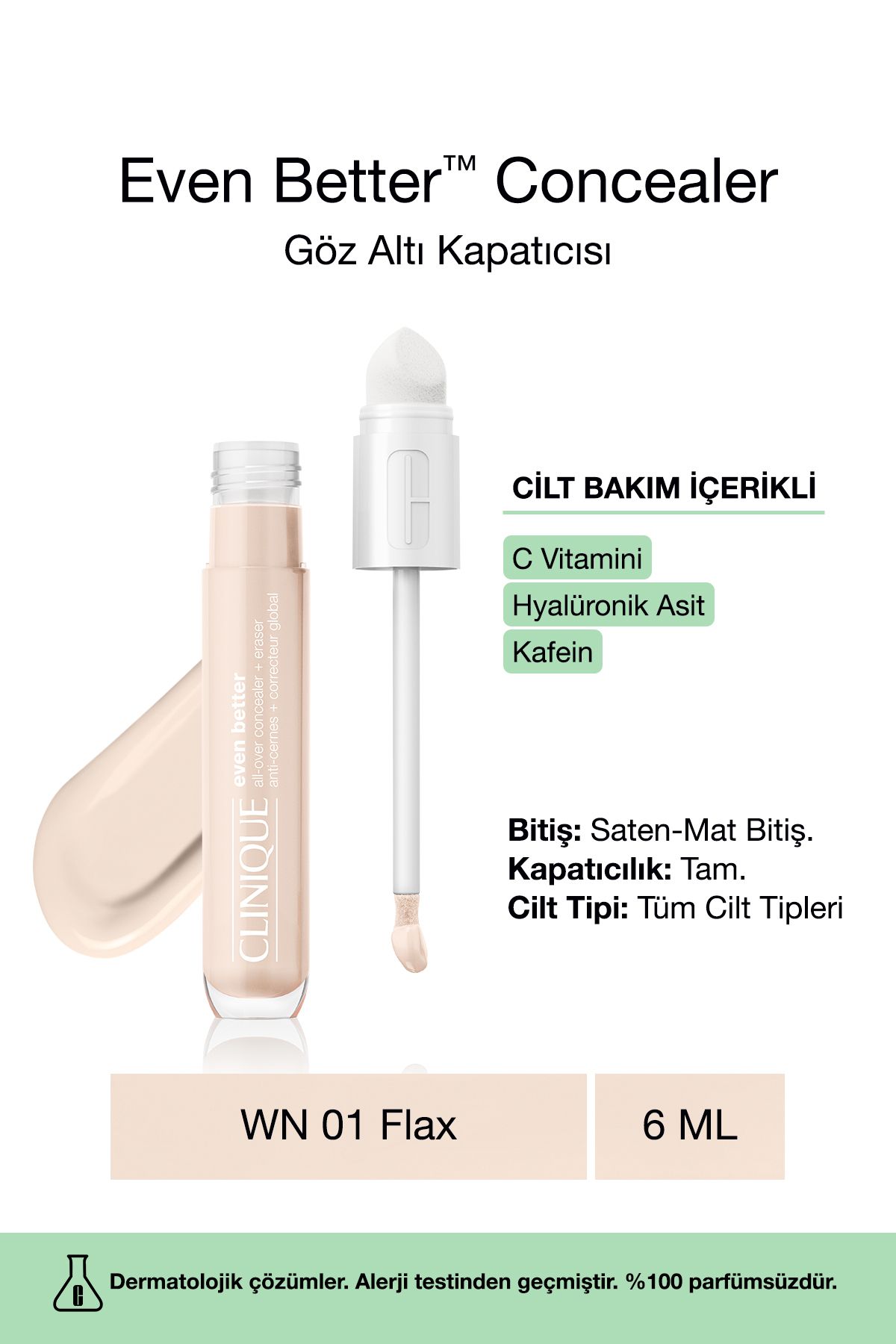 Cilt Bakım Içerikli Göz Altı Kapatıcısı - Even Better™ Concealer - Wn 01 Flax - 6ml