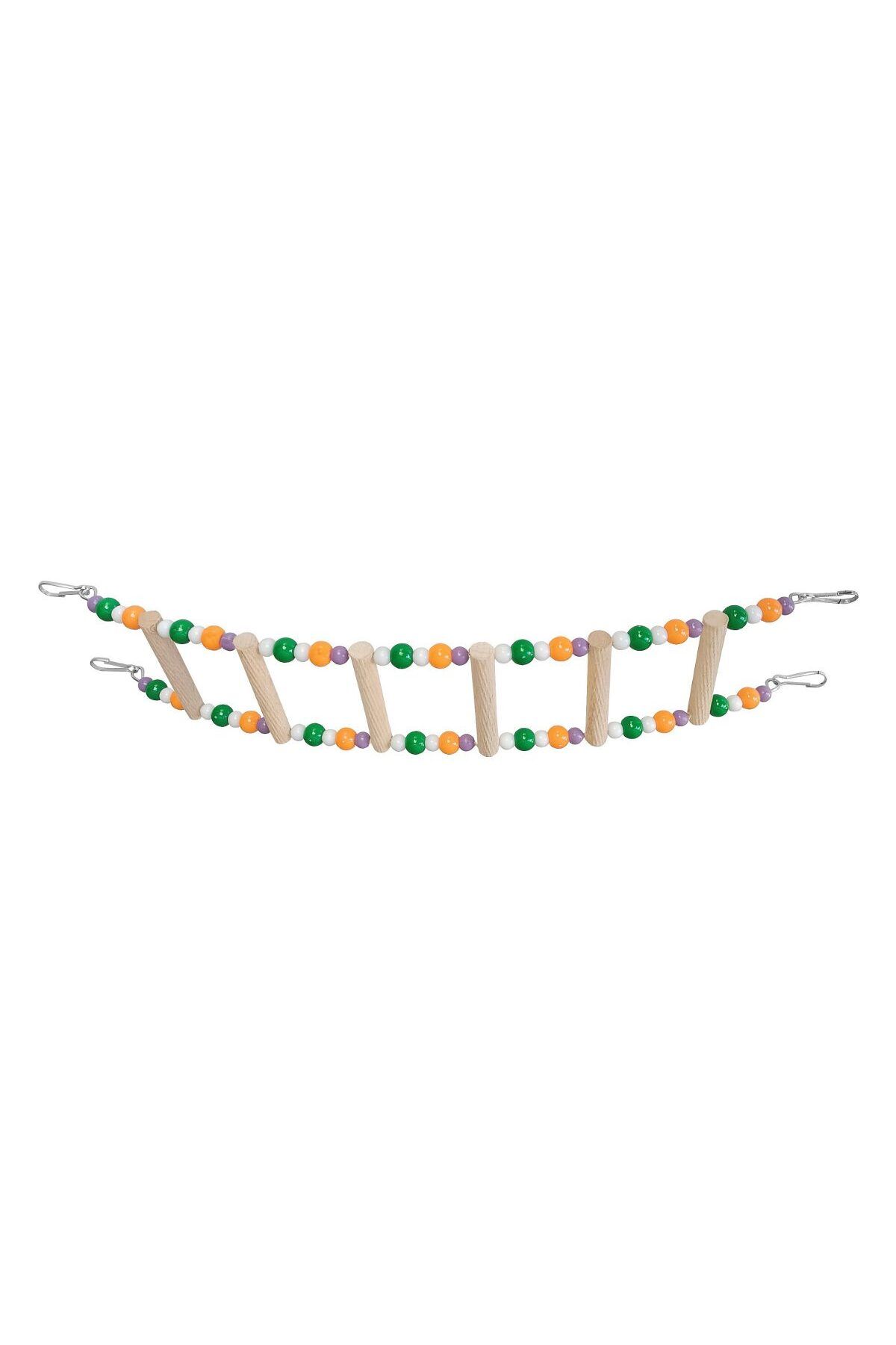 MR RZN STORE Renkli Boncuklu Ve Tünekli Kuş Merdiveni 7-30 cm