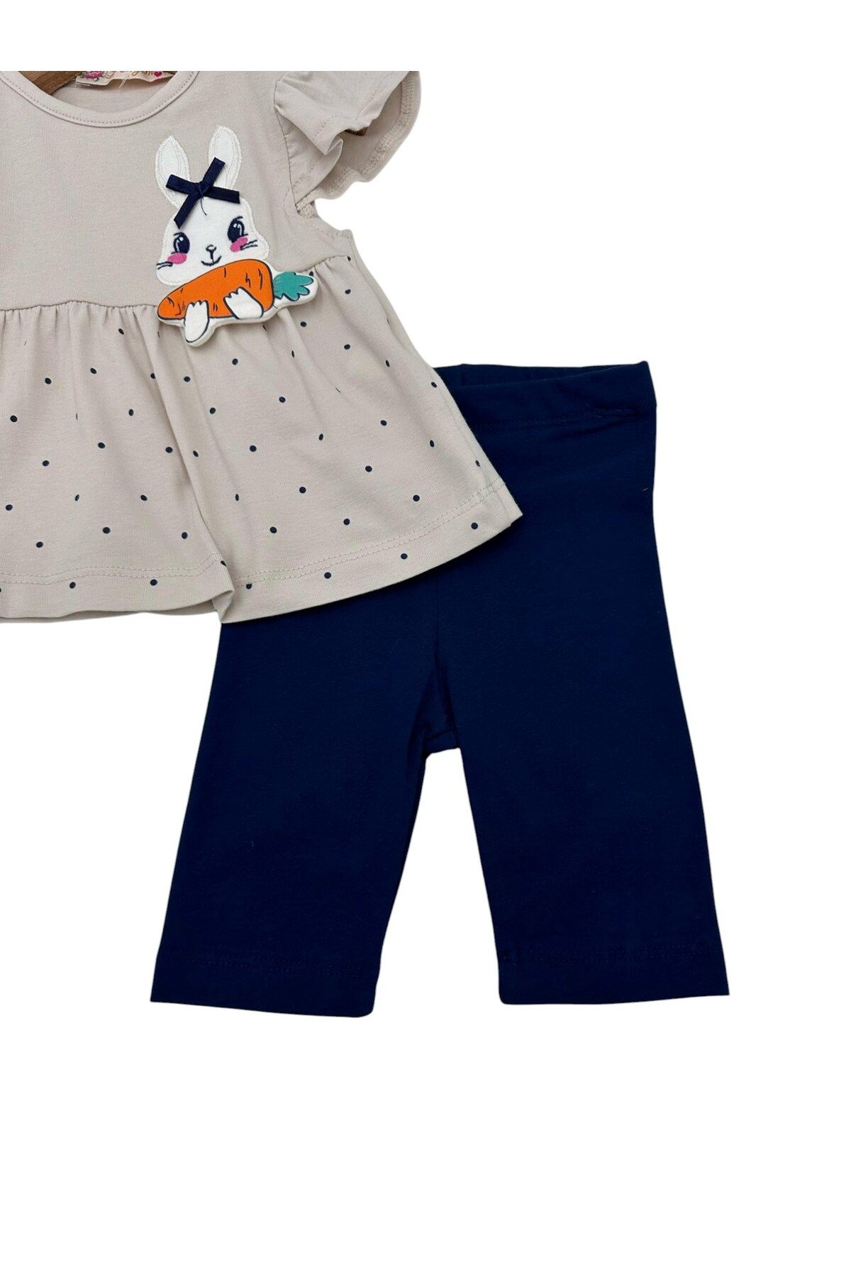Egelite-Rabbit and Carrot Detailed Lycra Flexible Tights Suit for Age Range 3-6-9-12-18 Months 4