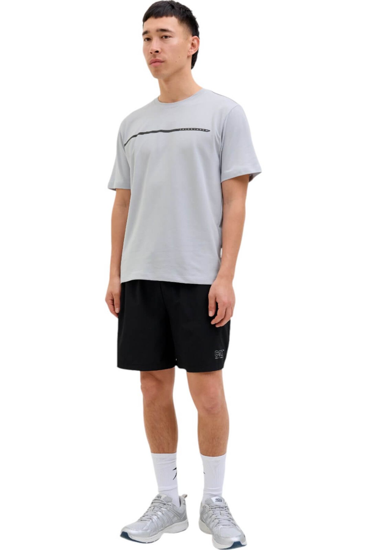 Jack & Jones-Tricou JACK &JONES Fusion Full Branding - 12273120-Gray Dawn 5