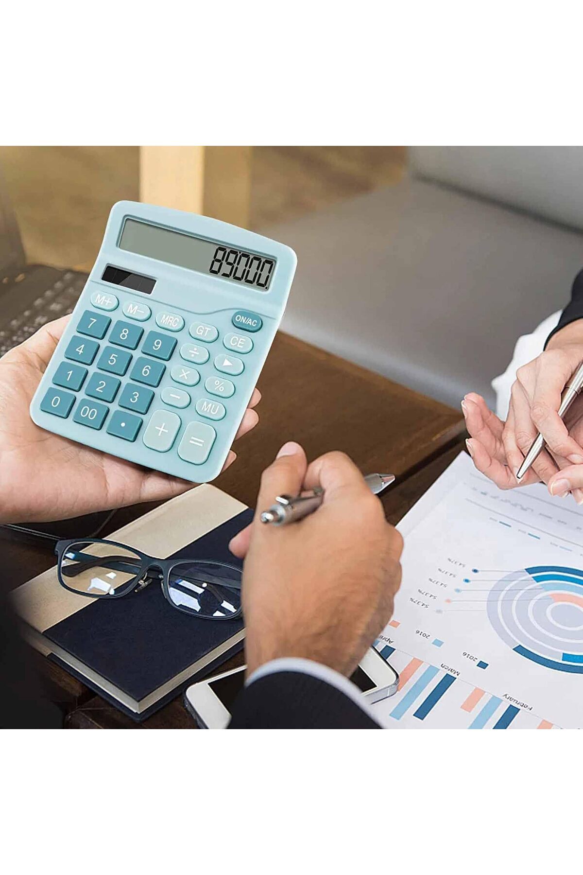 fulina-Office Desk Calculator, Calculator with Big Button Large Display for Office Home and School 6