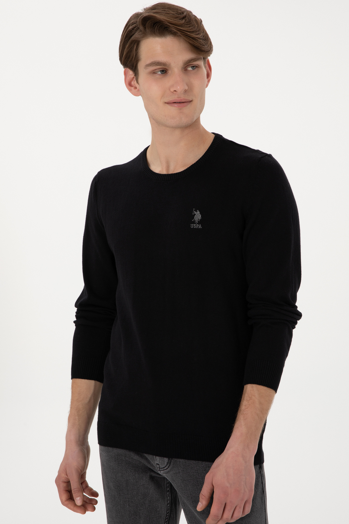 پلیور ساده مشکی مردانه U.S. Polo Assn. 50288880-VR046 — 3