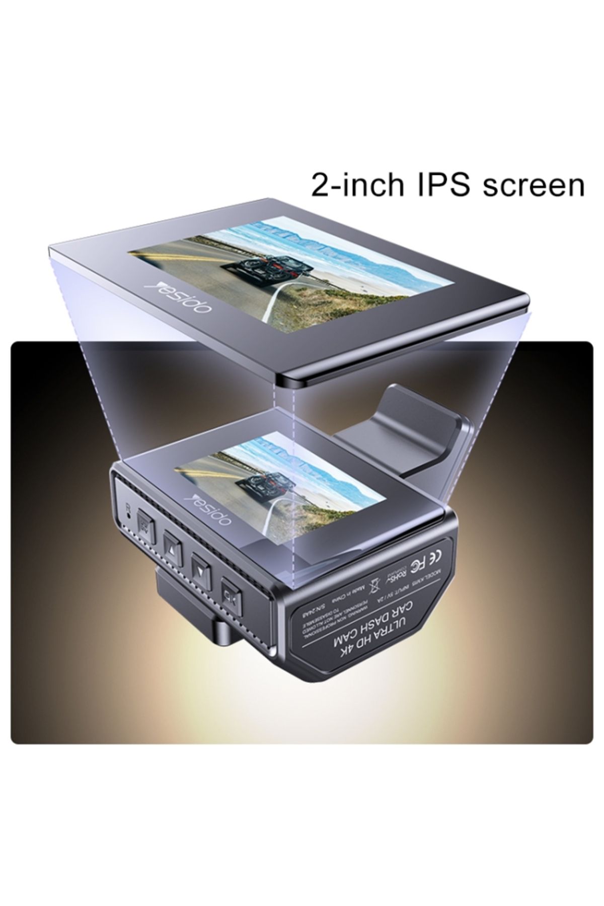 Yesido-KM15 4K Dual Dash Camera Driving Recorder 5