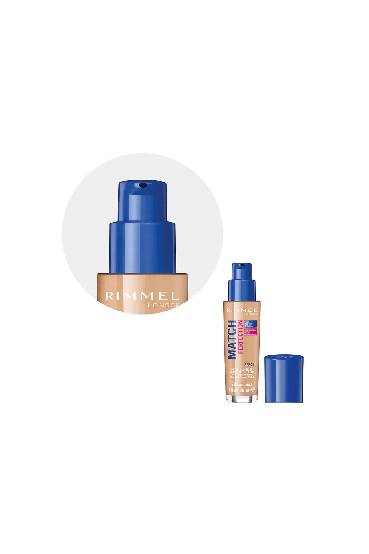 RIMMEL LONDON-Foundation - Match Perfection 203 True Beige 3614220954073 4