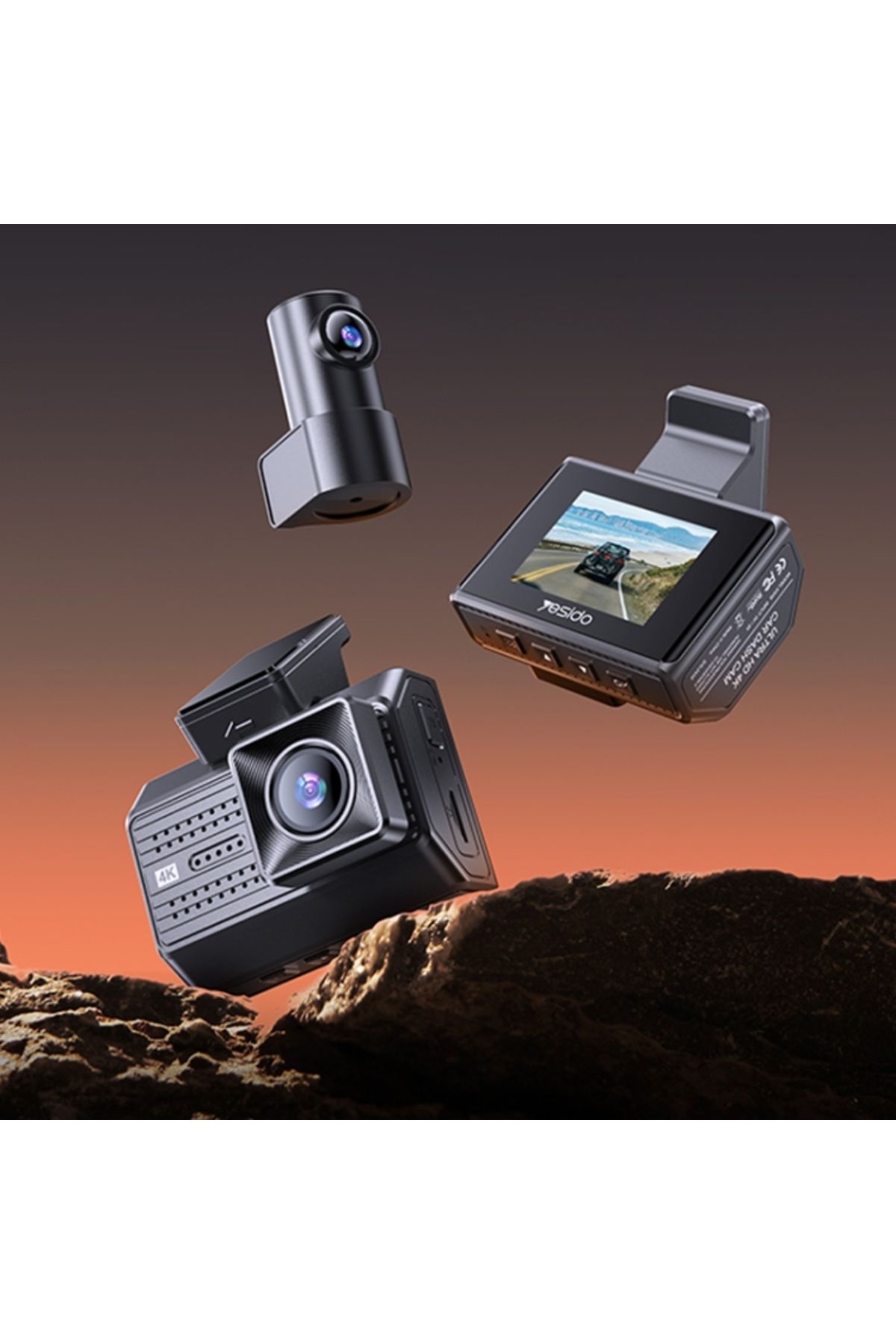 Yesido-KM15 4K Dual Dash Camera Driving Recorder 4