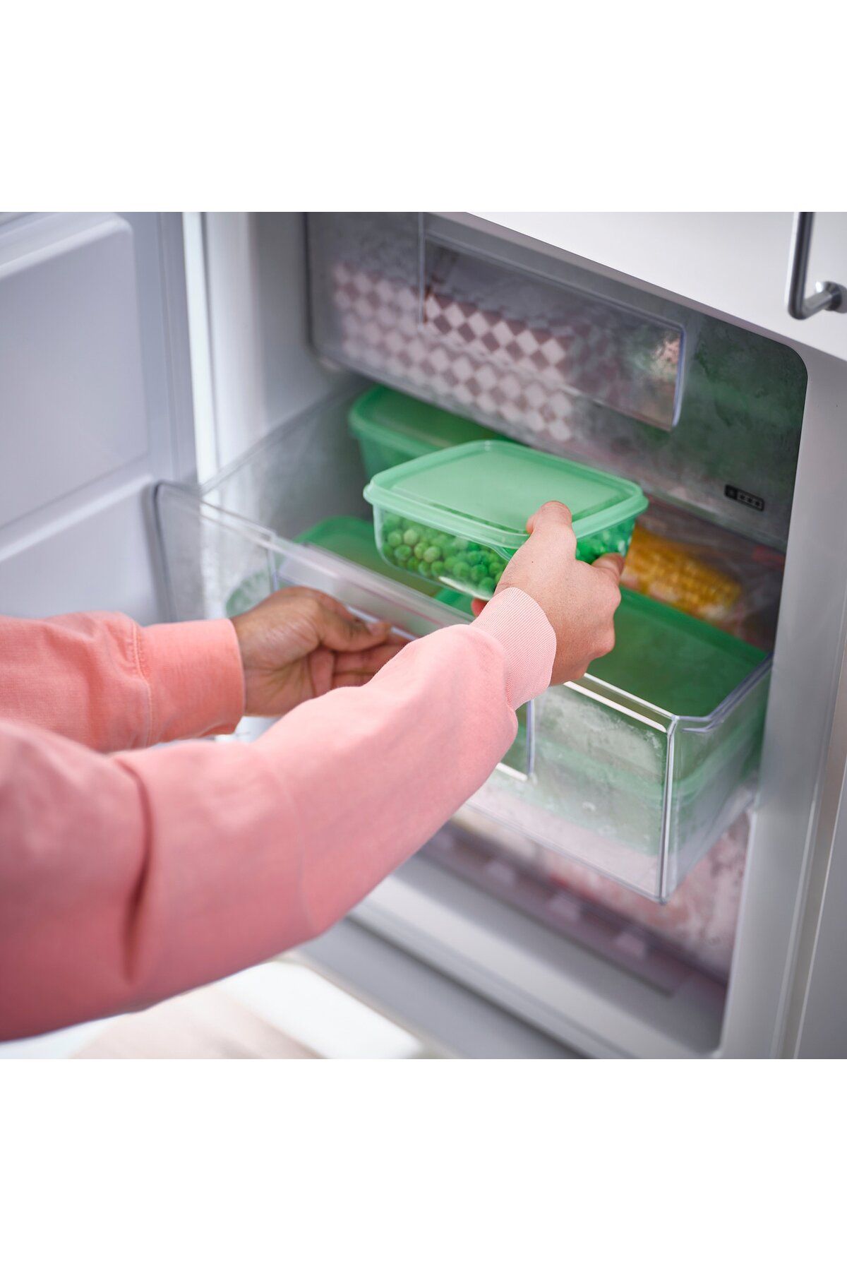 IKEA-PRUTA Food Container Set of 17 with Lids Green, 150ml to 1.8L Sizes 5