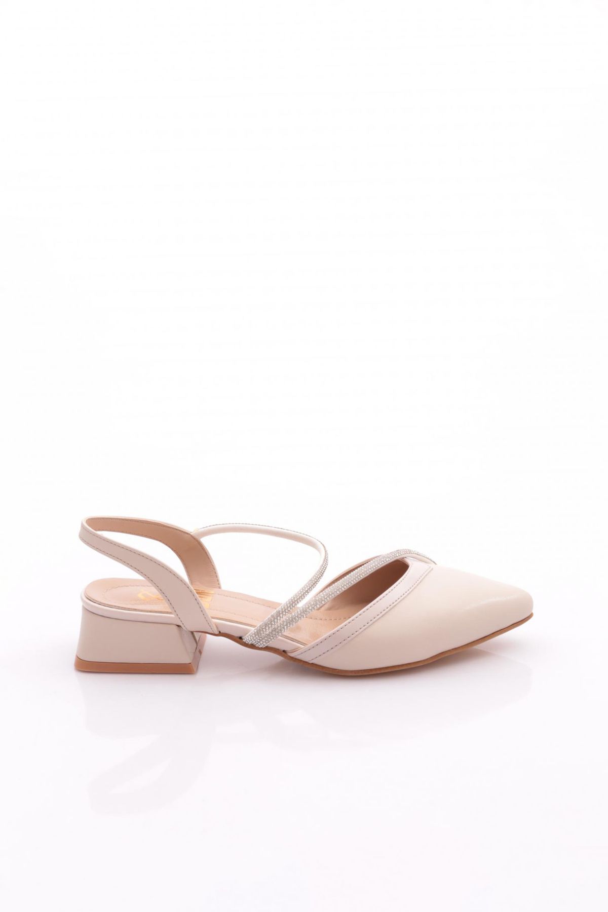 DGN Balerini De Damă Cu Vârf Ascuțit Silver Stone Beige Femeie - 40