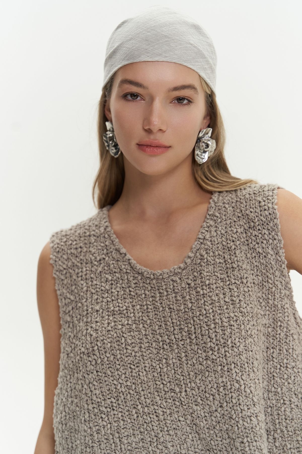BOHEMAİ-Knitle Comfortable Fit Knitwear Mink Crop 2