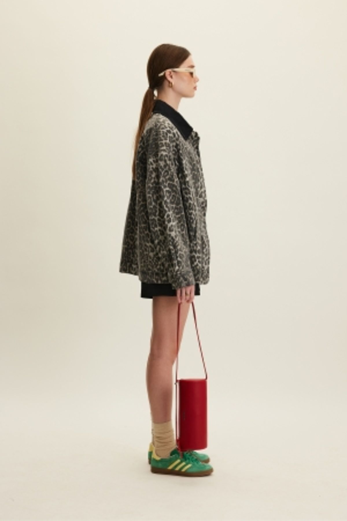 Manuka-Leopard Patterned Gabardine Pants 6