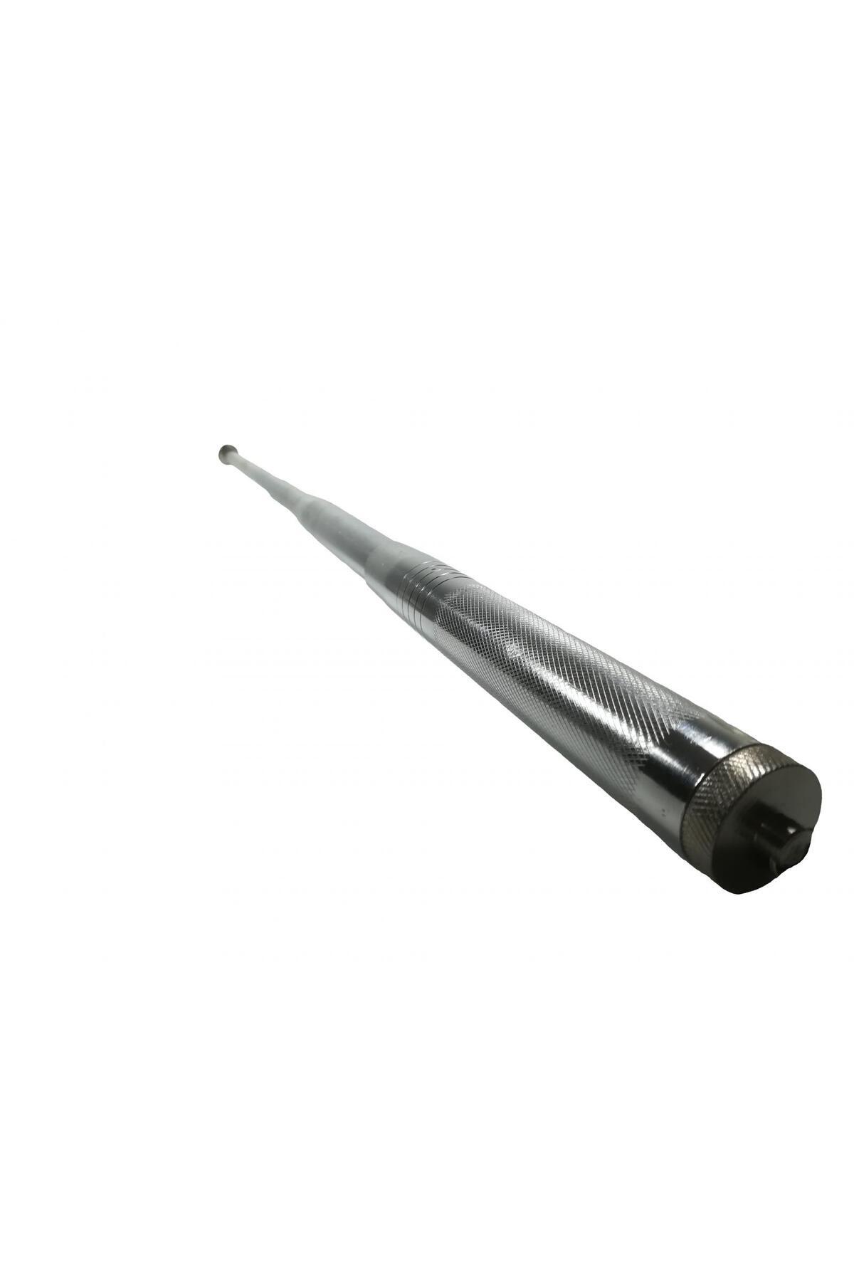 Depox-Telescopic steel walking stick set, silver, 64 cm and black box 0.5 cm thick 3